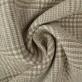 Mantelstoff - Beige Natur kariert - angeraut Fabric poshpinks