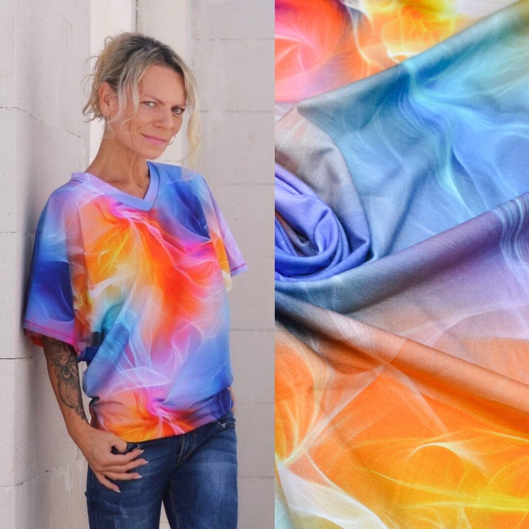 Stoffhändler mit Herz Eigenproduktion 18 - Silken Swirl by Tante Ema Fabric poshpinks