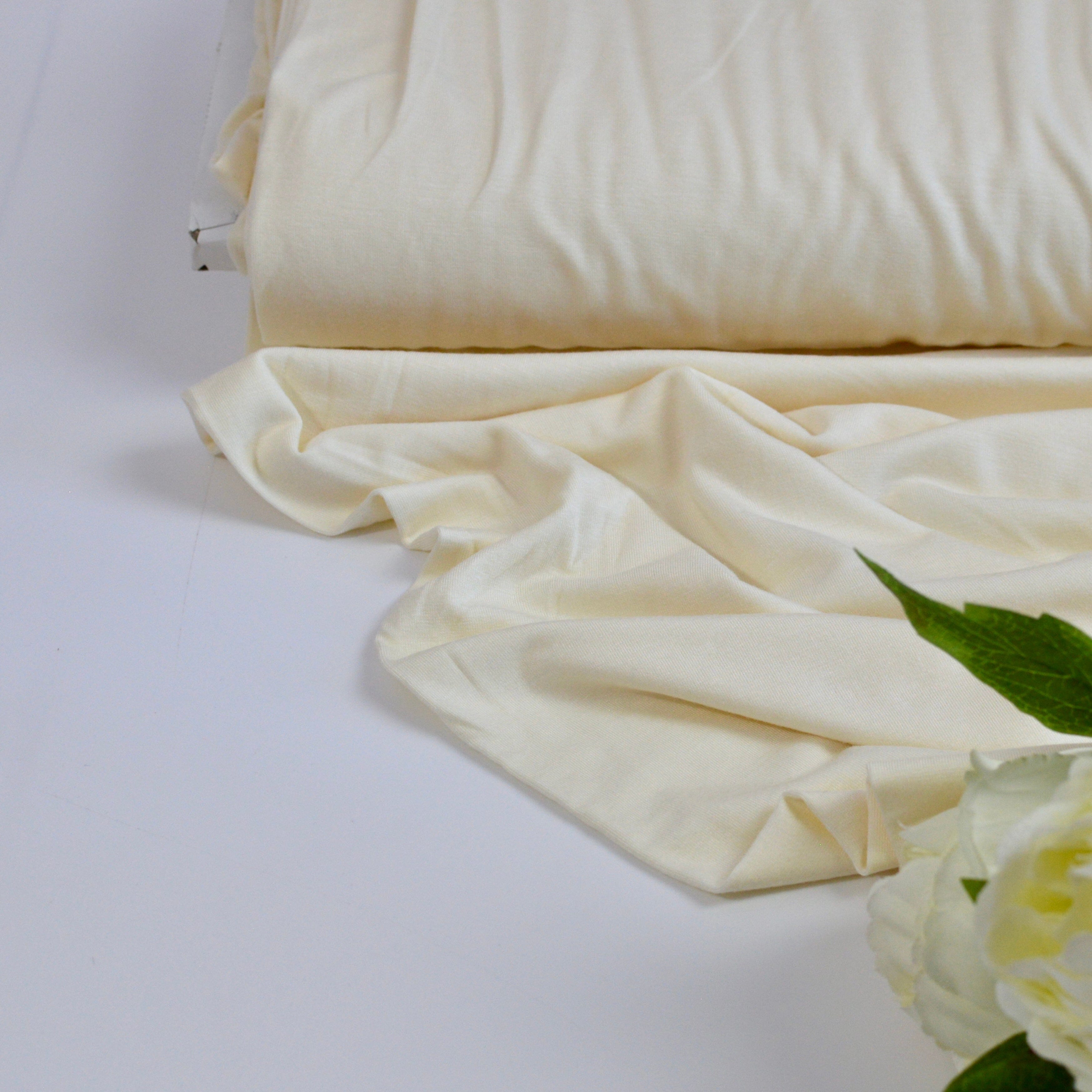 Viskose Jersey - cremeweiß Fabric poshpinks