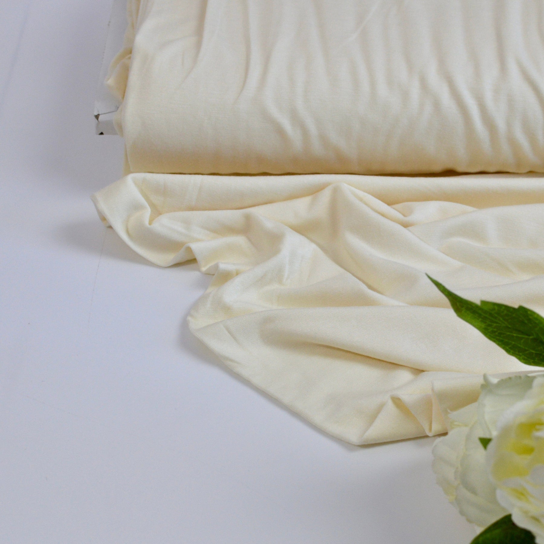 Viskose Jersey - cremeweiß Fabric poshpinks