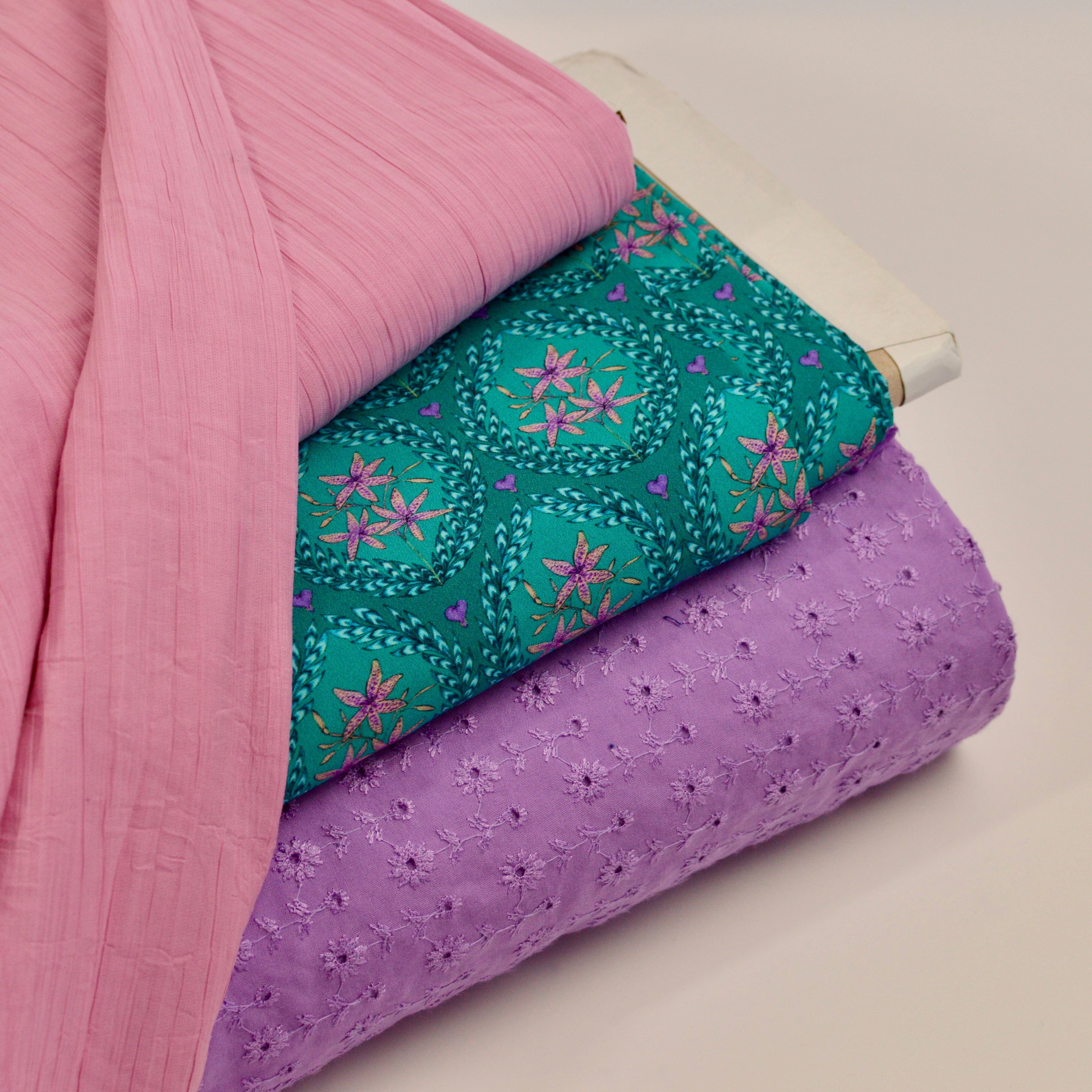 Viskose - Lilly - Jade by leni lupin Fabric poshpinks