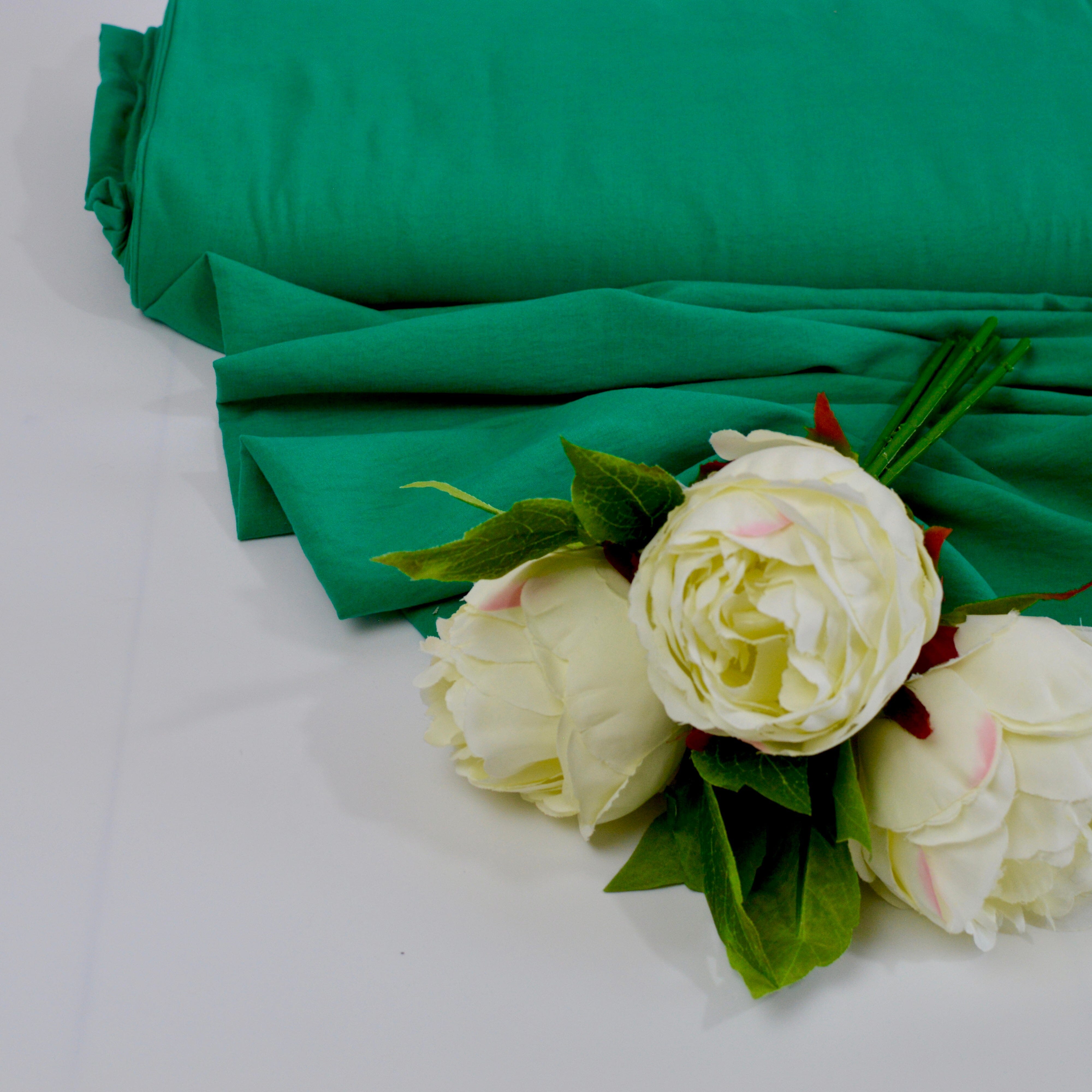 Classy knitterarme Webware Velvet Touch - smaragdgrün Fabric poshpinks