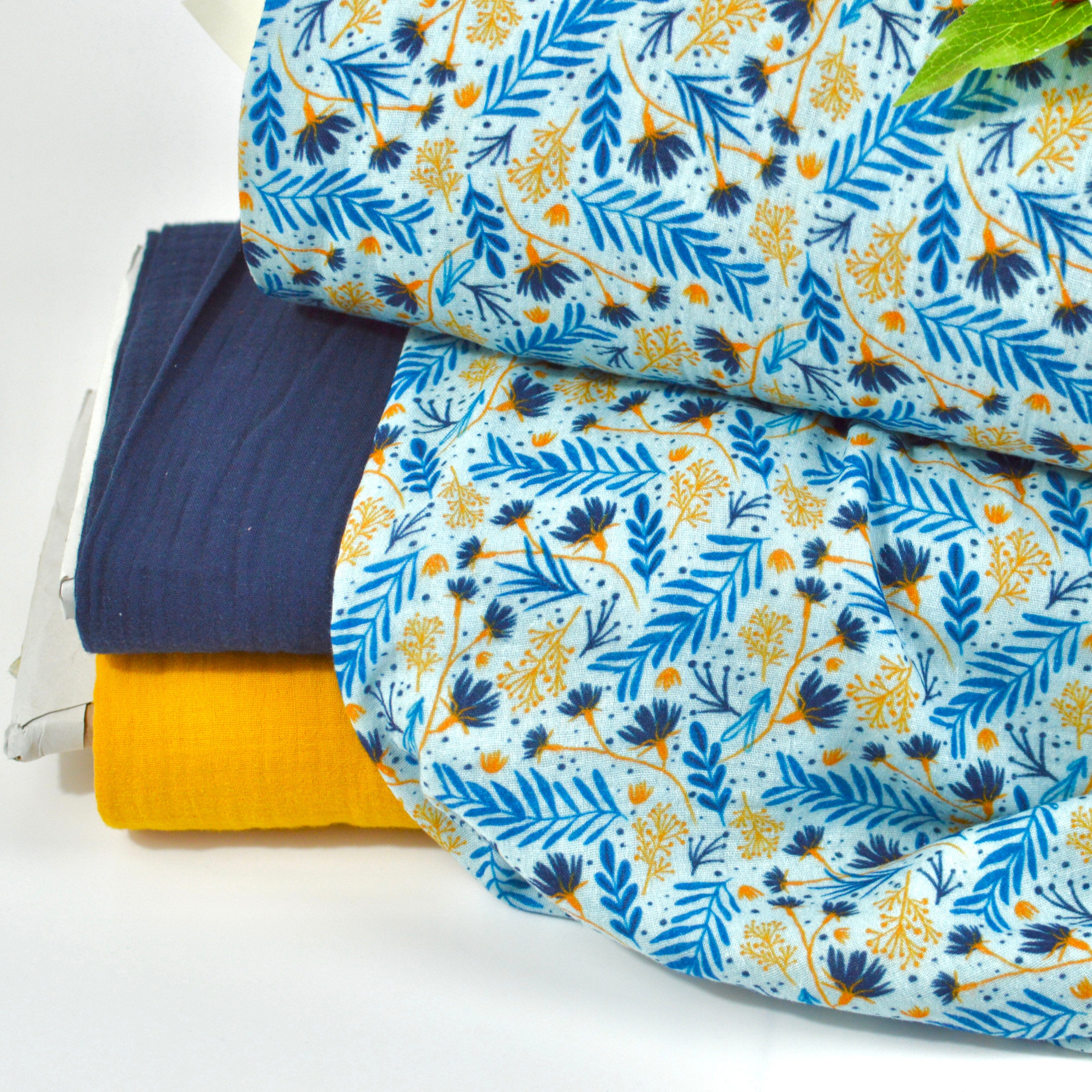 Musselin Ultra Soft - Azul hellblau Fabric poshpinks