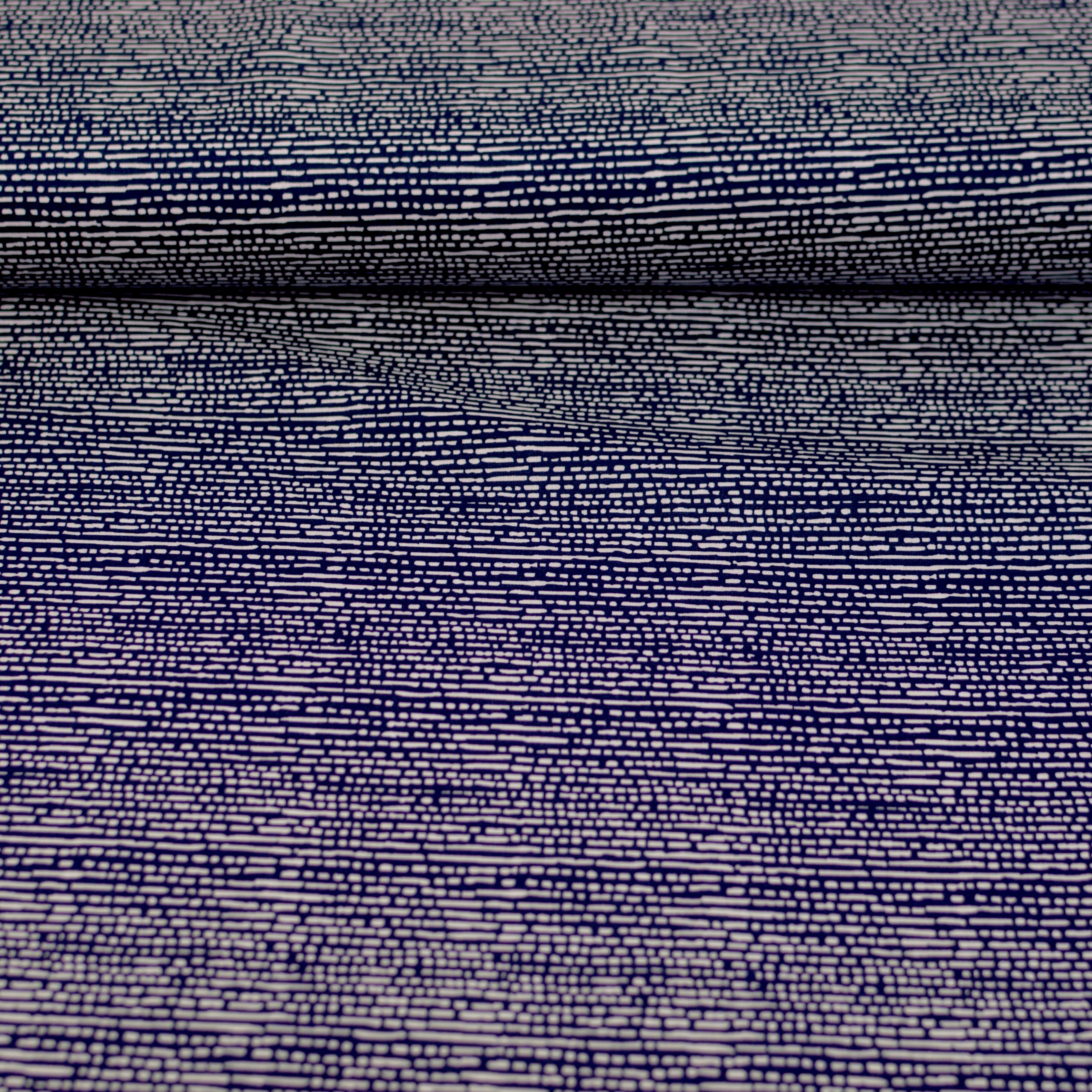 Baumwoll Popeline - micro scratchy stripes - dunkelblau Fabric poshpinks