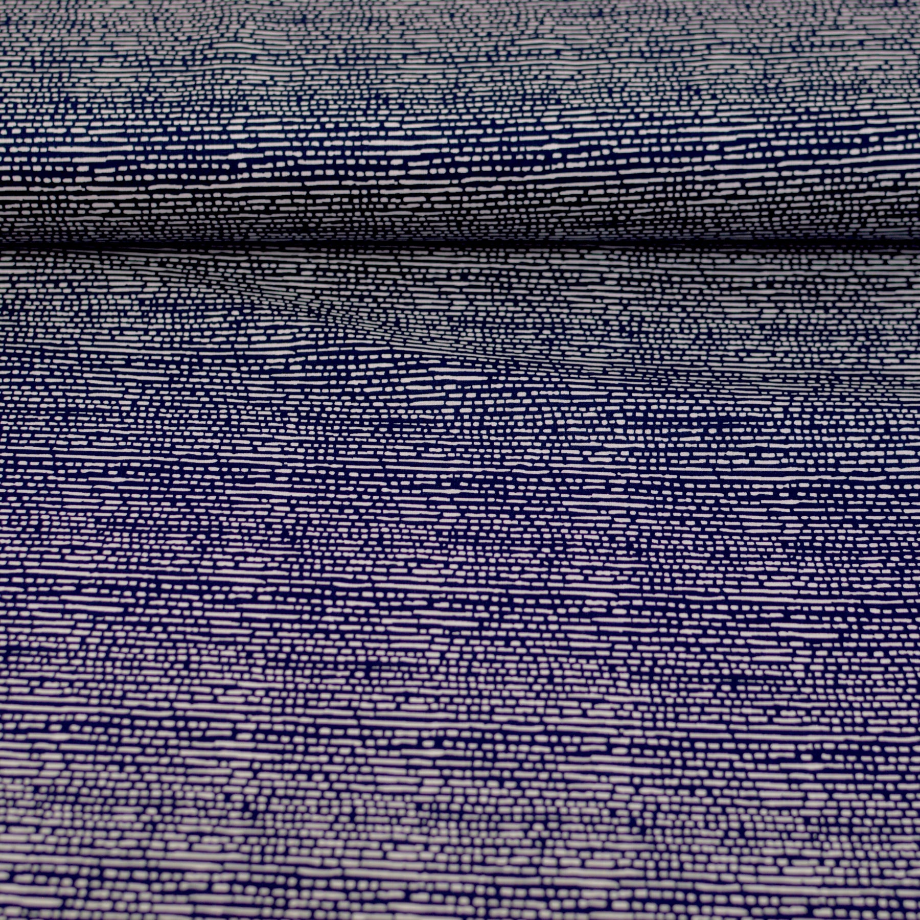 Baumwoll Popeline - micro scratchy stripes - dunkelblau Fabric poshpinks