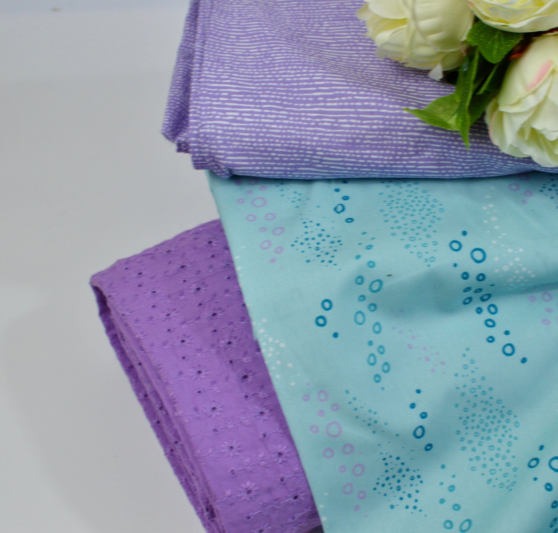 Baumwoll Popeline - micro scratchy stripes - lila Fabric poshpinks