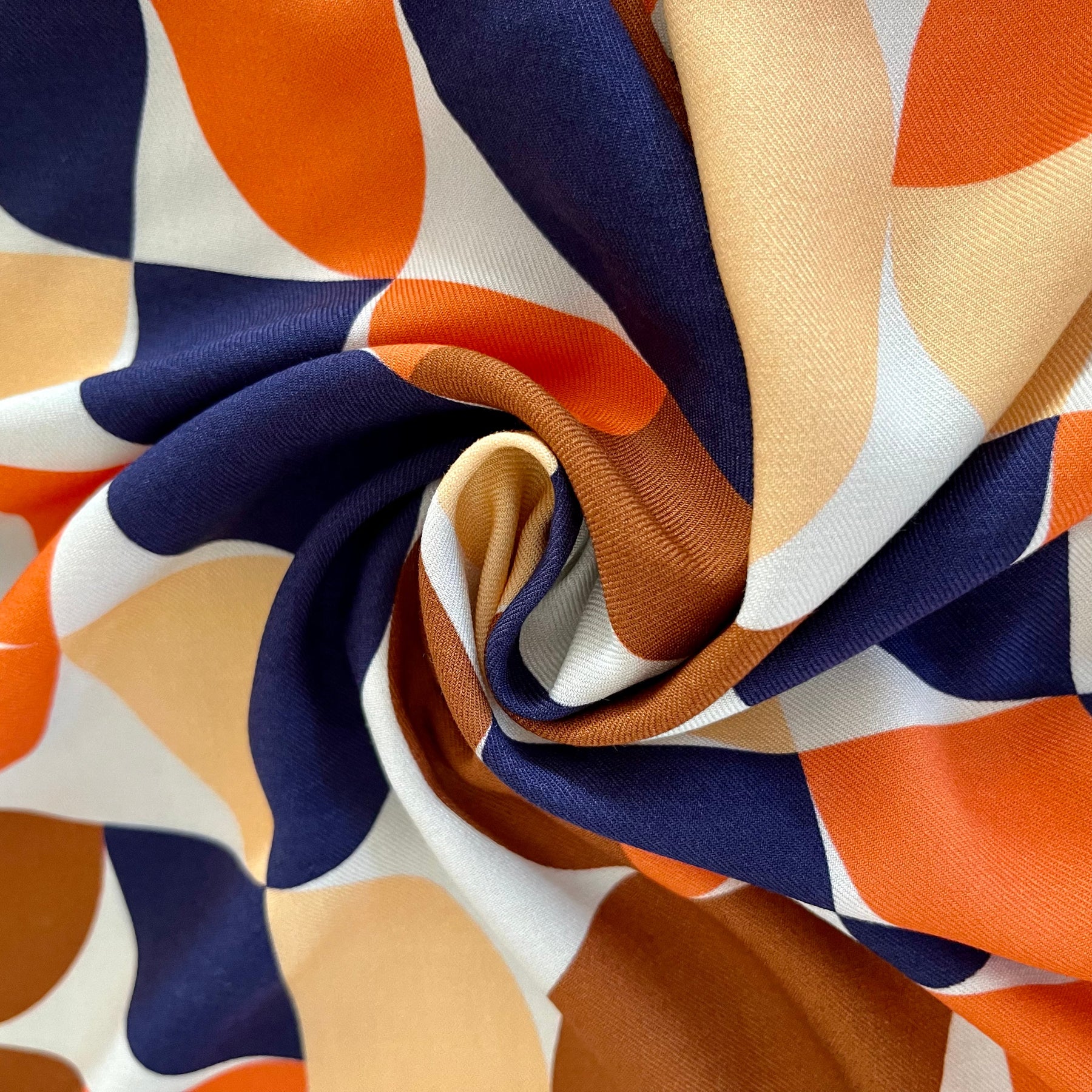 Viskosetwill - Retro Candys - Caramel Toffee Fabric poshpinks