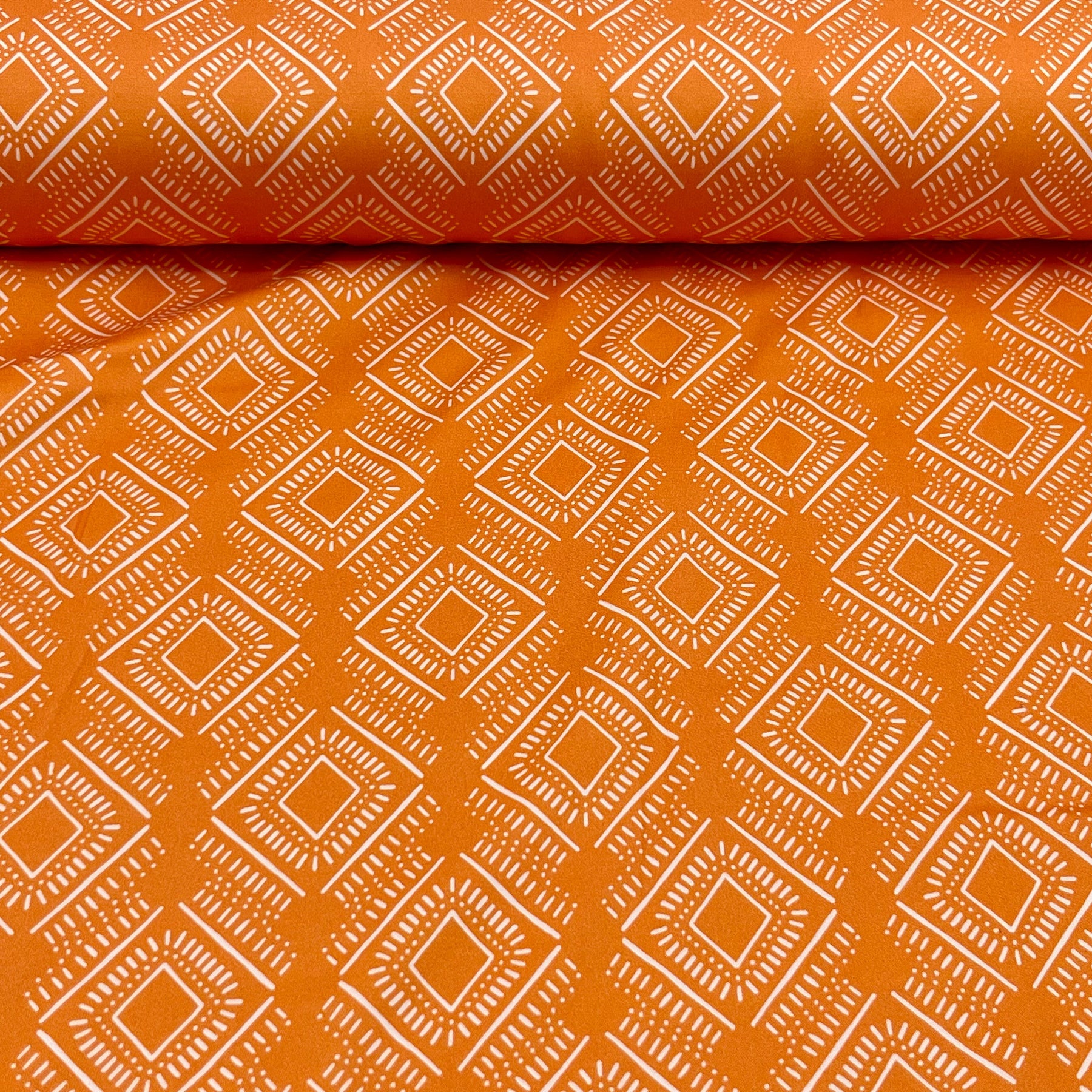 Tencelsatin - Rhonda Ikat Marigold Fabric poshpinks