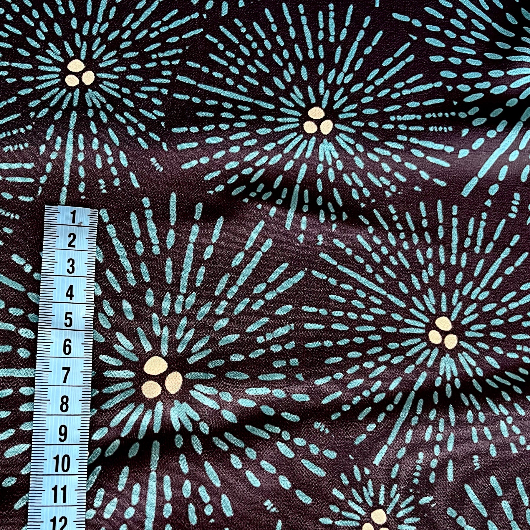 Viskose Georgette - Maki - Circles - navy Fabric poshpinks