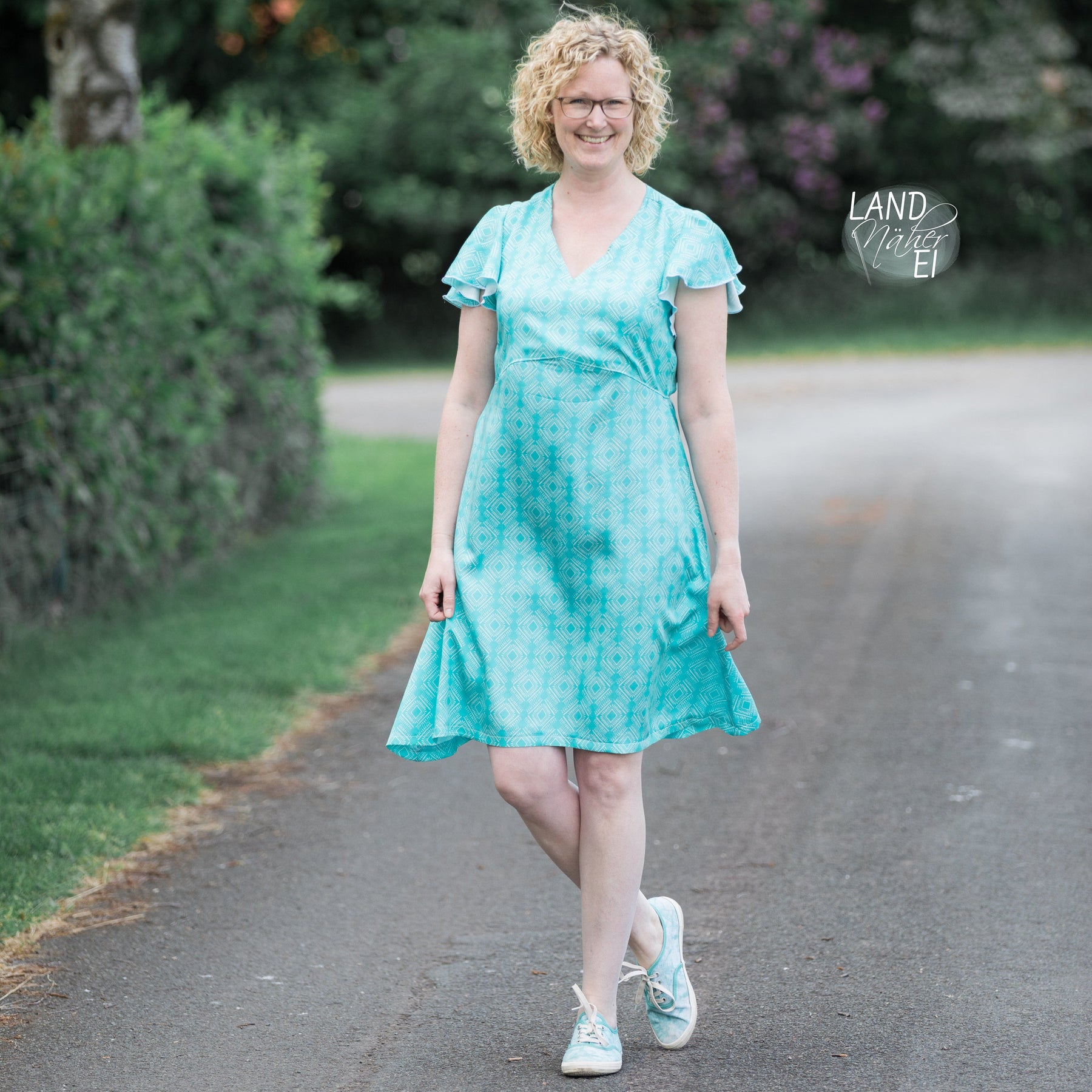 Tencelsatin - Rhonda Ikat Marigold Fabric poshpinks