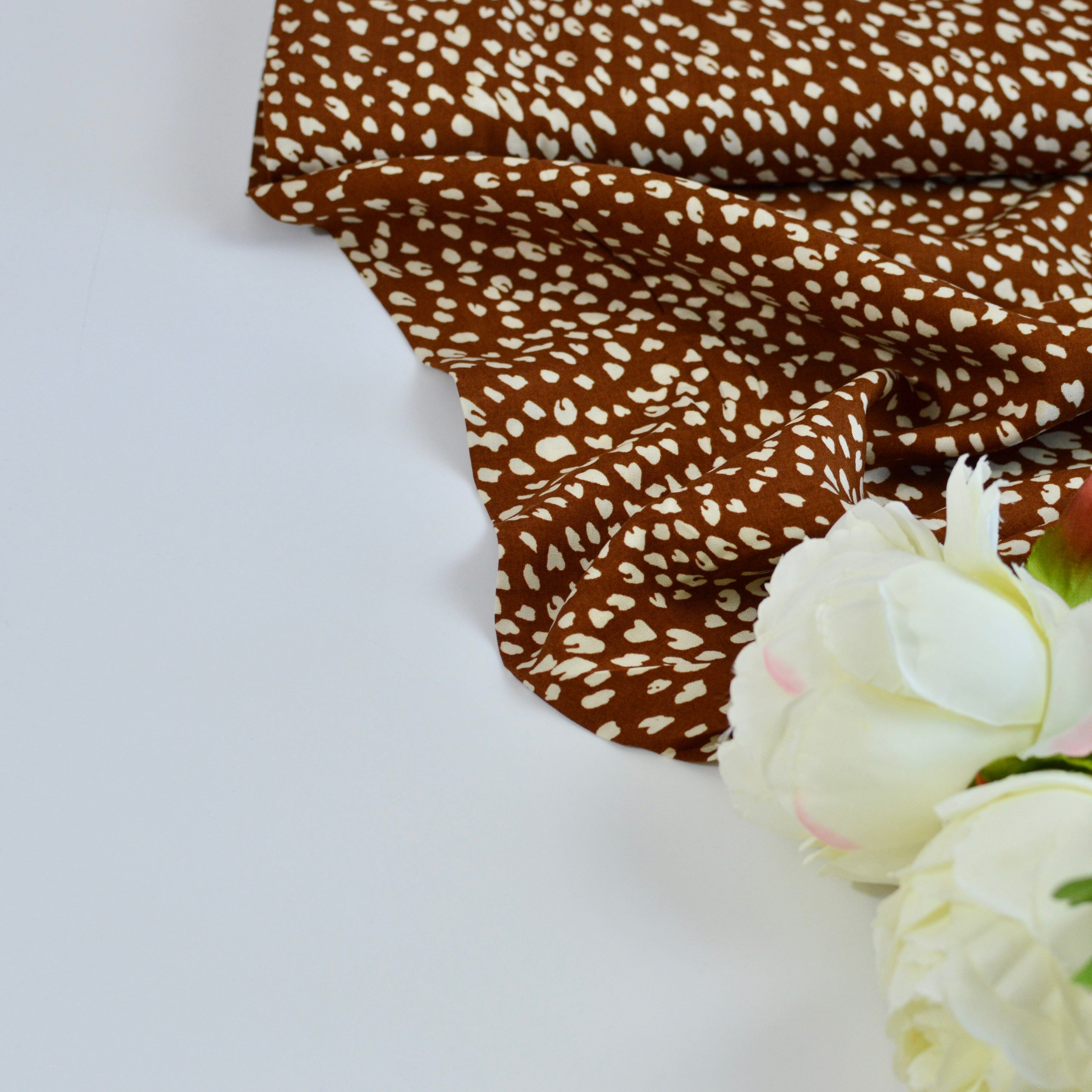 Viskose - Mini Leo Rost Fabric poshpinks