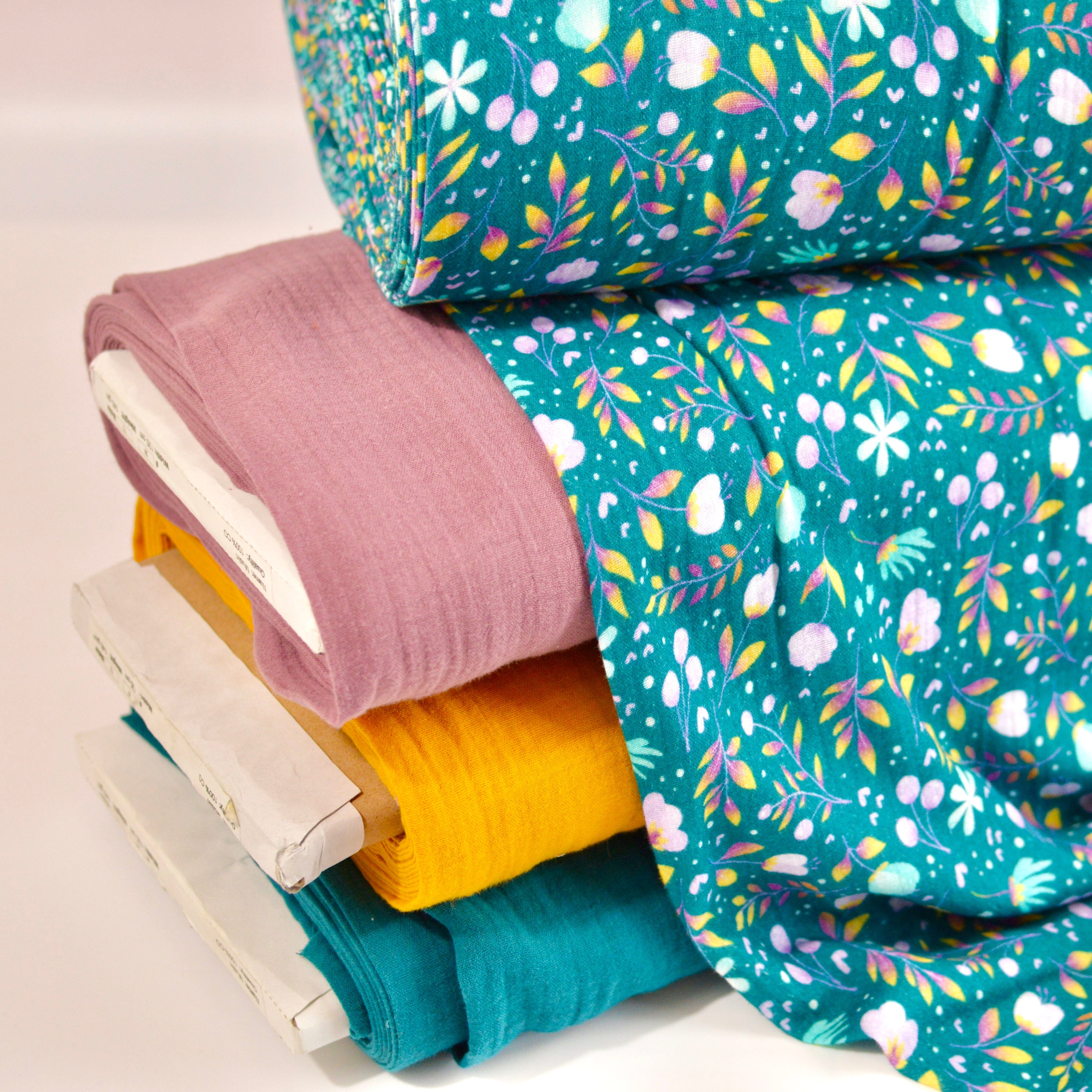 Musselin Ultra Soft - Dopamin Velvet Jade Fabric poshpinks