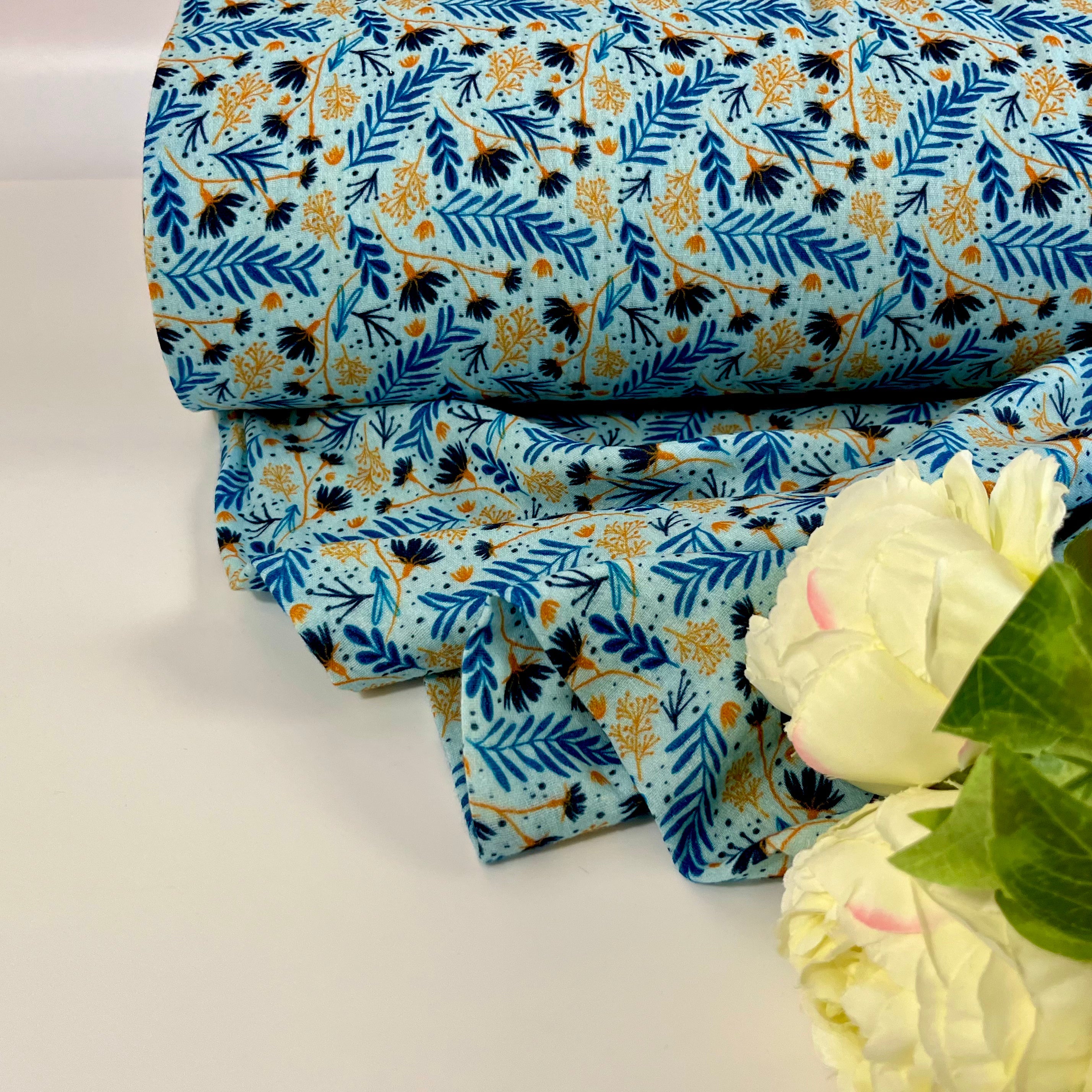 Musselin Ultra Soft - Azul hellblau Fabric poshpinks