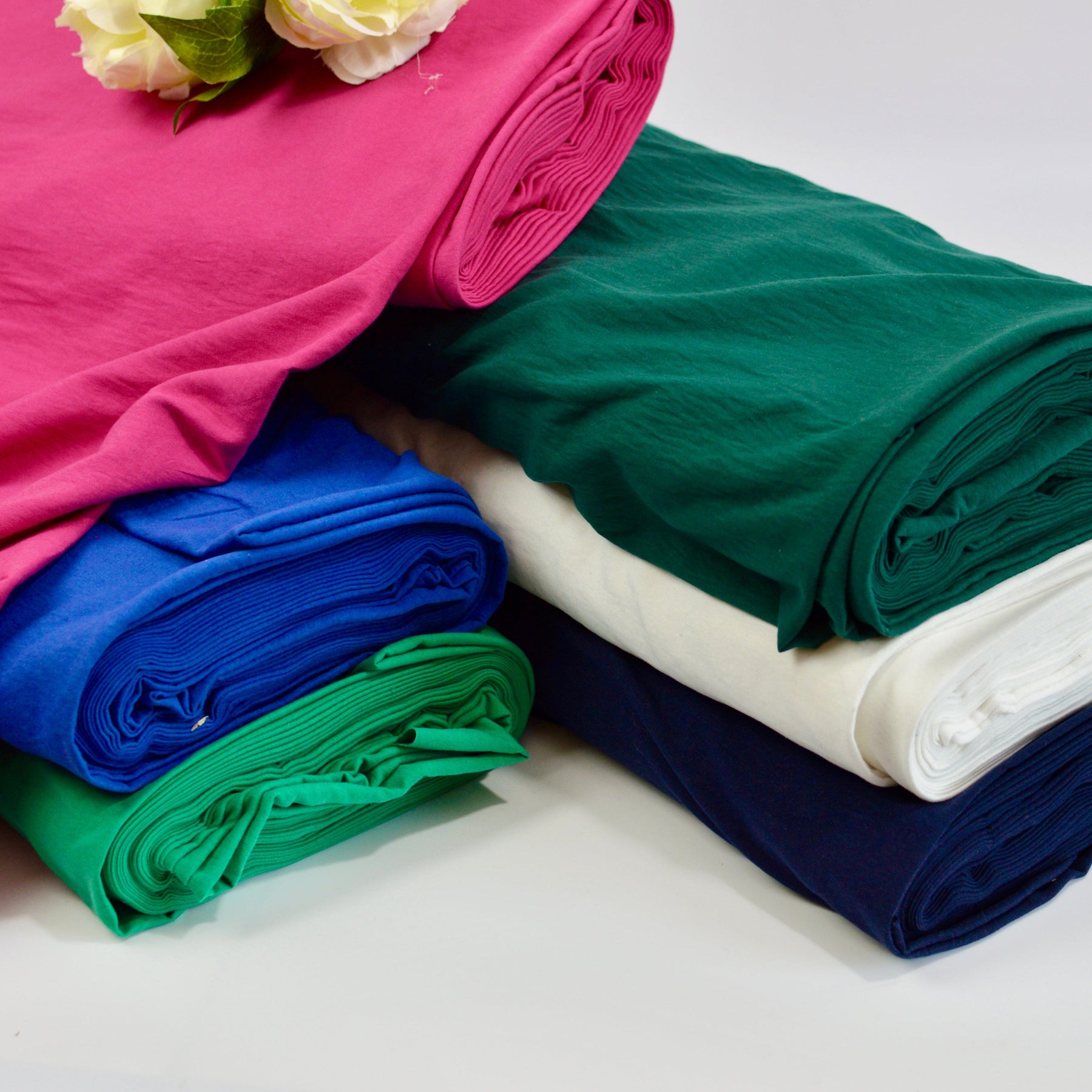 Classy knitterarme Webware Velvet Touch - dunkelblau Fabric poshpinks