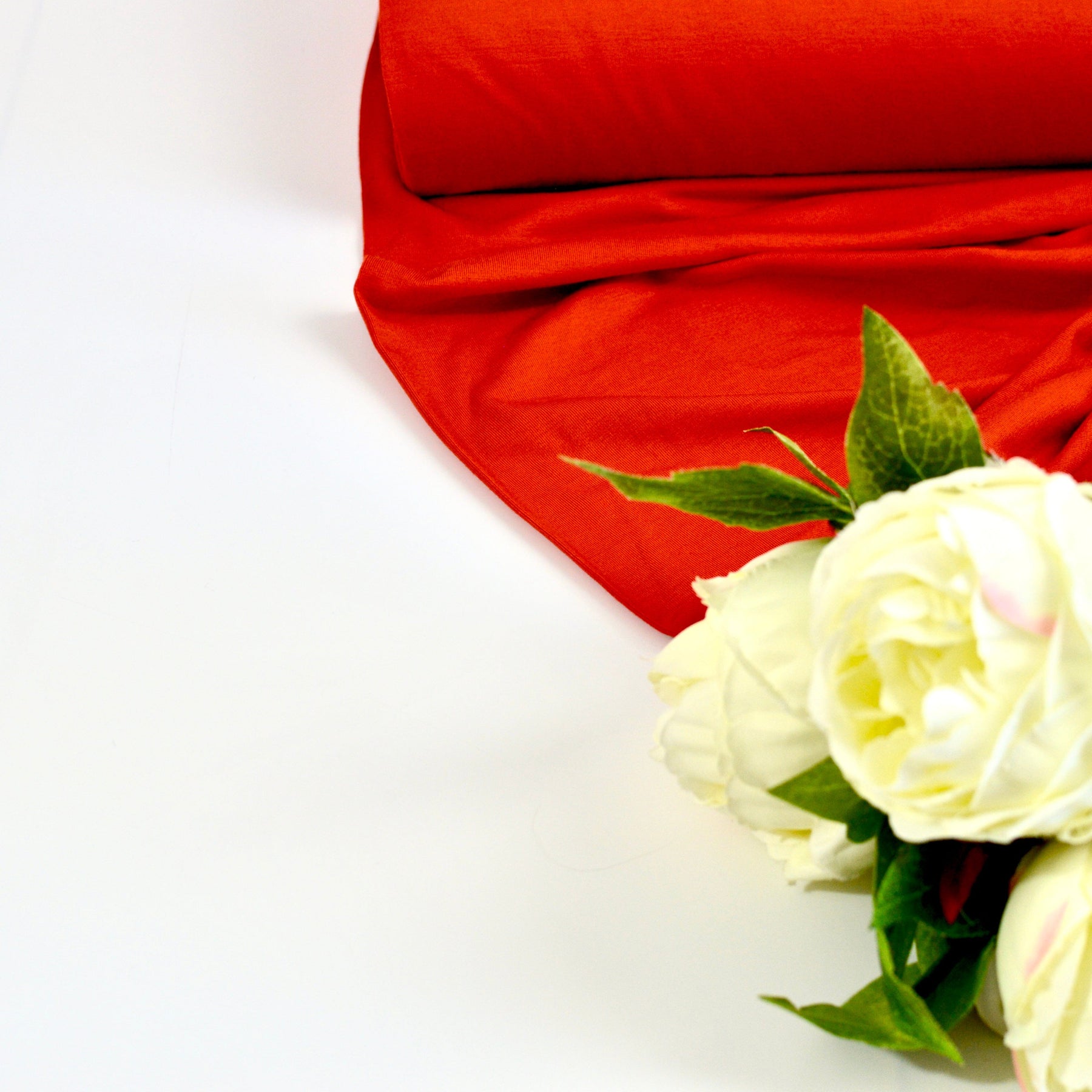 Viskose Jersey - Tomatenrot Fabric poshpinks