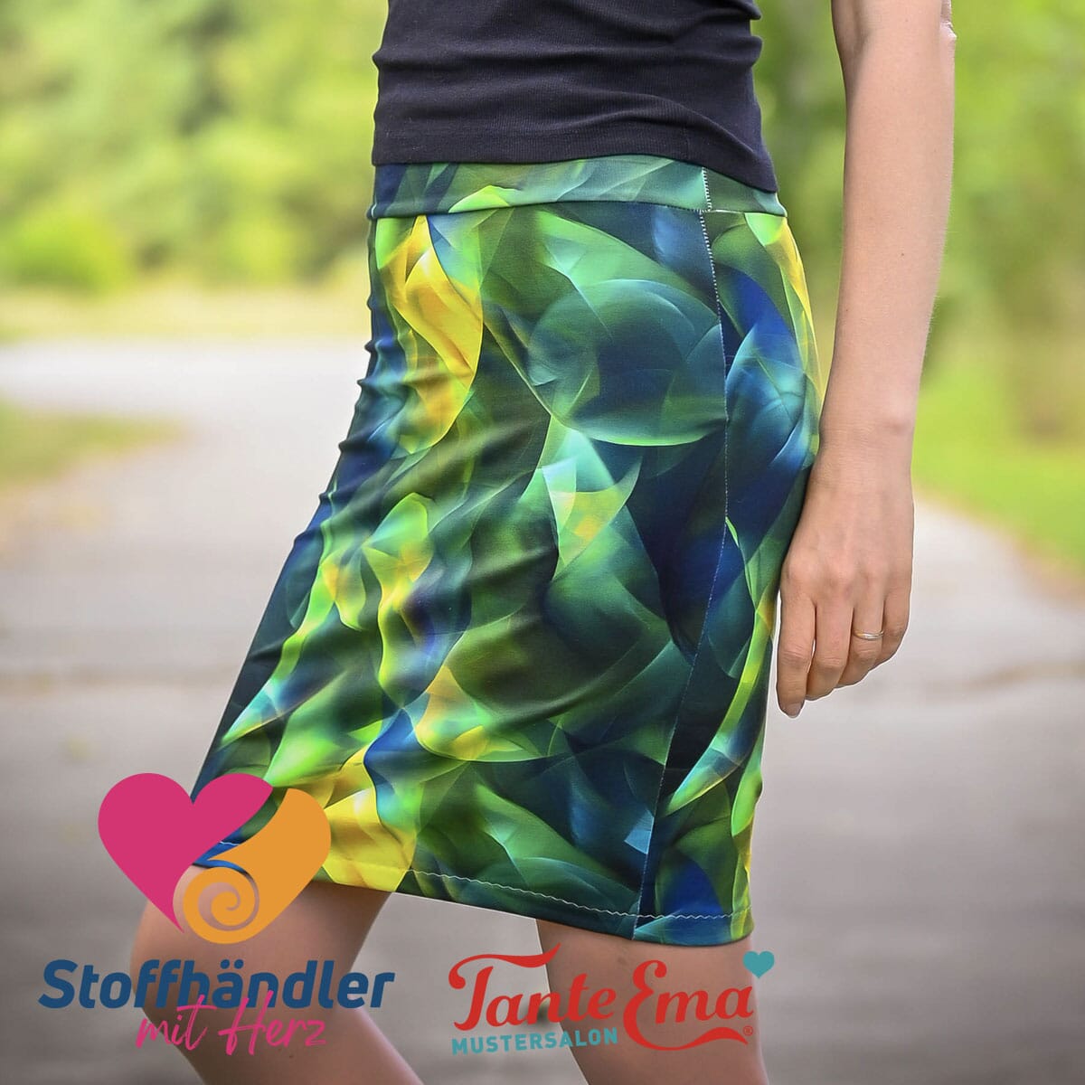 Stoffhändler mit Herz Eigenproduktion 18 - Green Breeze by Tante Ema Fabric poshpinks