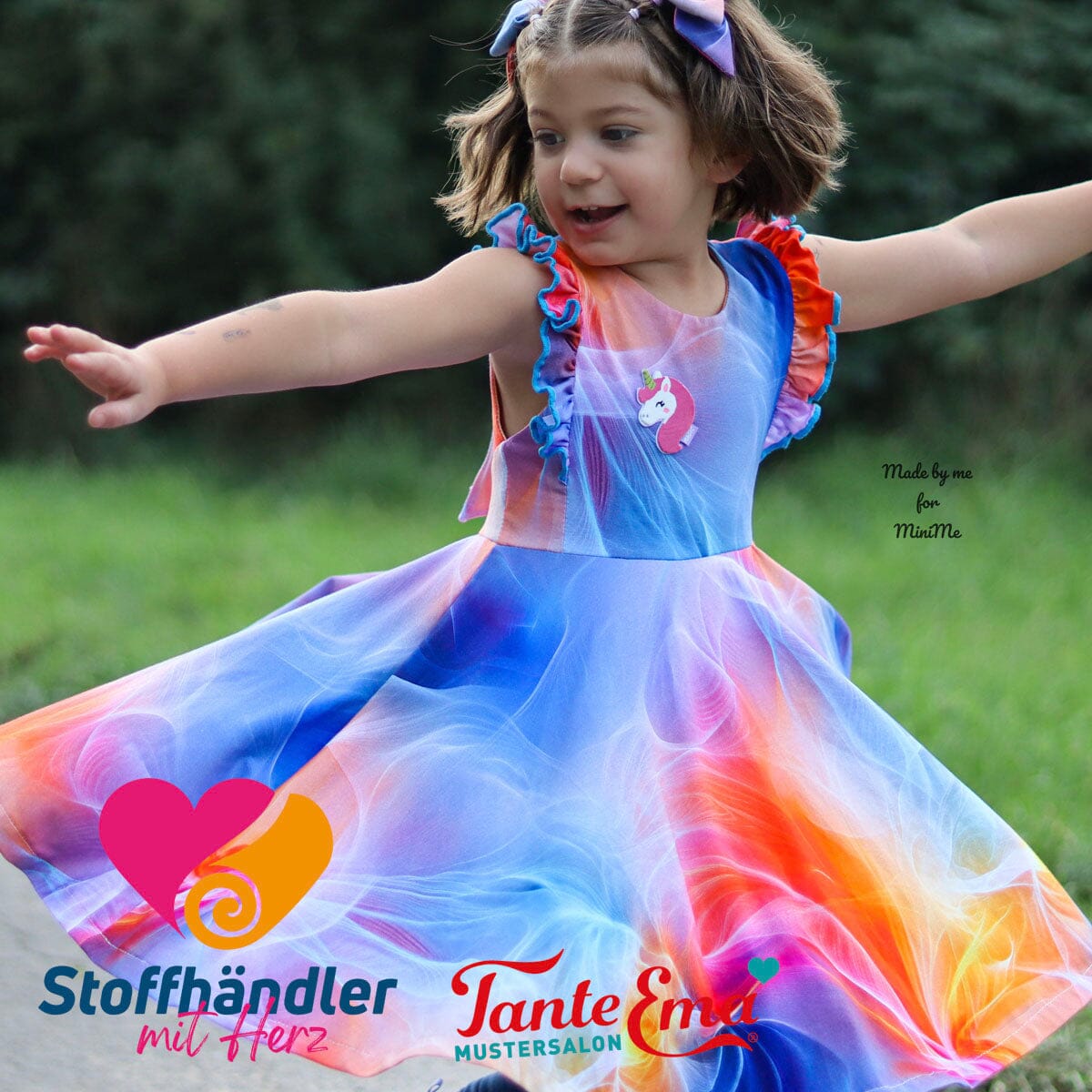 Stoffhändler mit Herz Eigenproduktion 18 - Silken Swirl by Tante Ema Fabric poshpinks