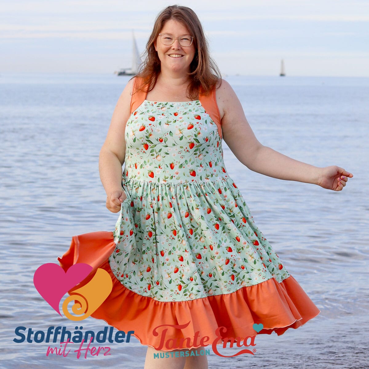 Stoffhändler mit Herz Eigenproduktion 18 - Berry Delight by Tante Ema Fabric poshpinks