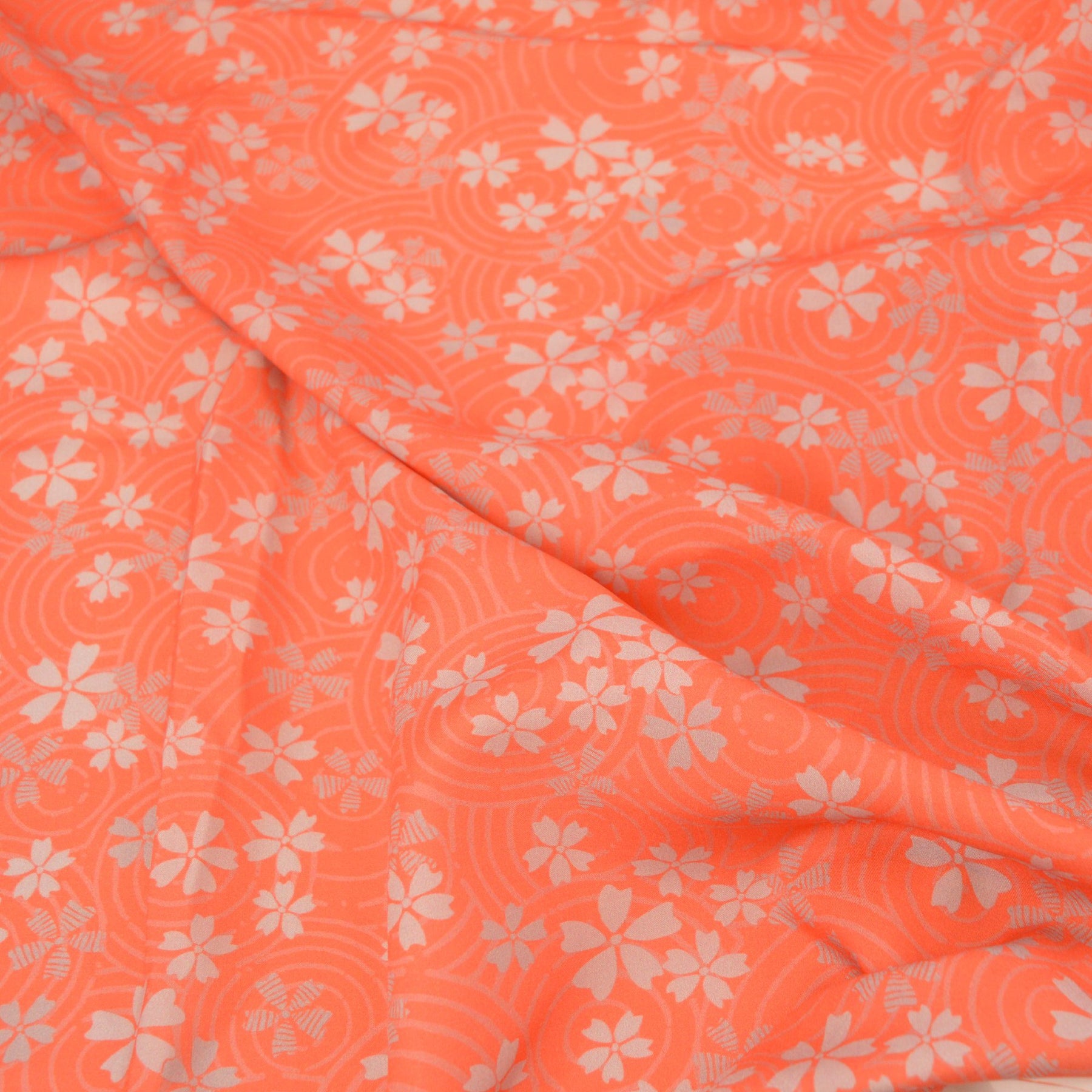 Viskose - Okami - Salmon Blumen - poshpinks