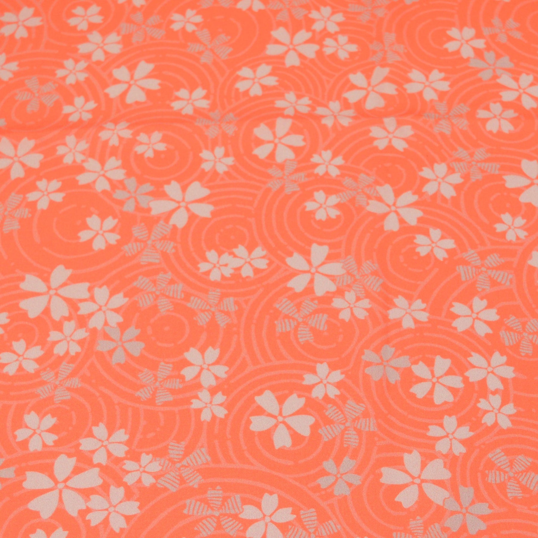 Viskose - Okami - Salmon Blumen - poshpinks