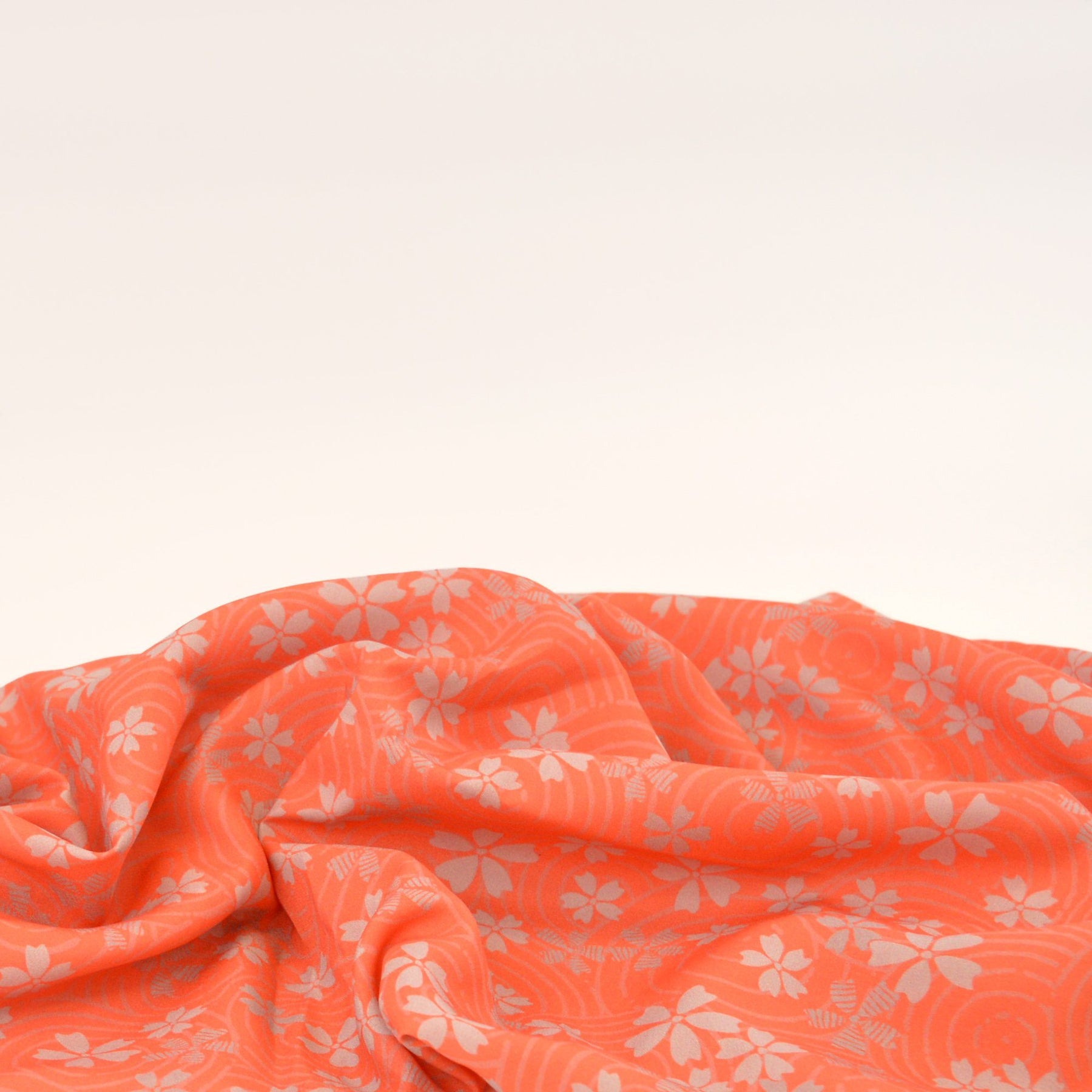 Viskose - Okami - Salmon Blumen - poshpinks