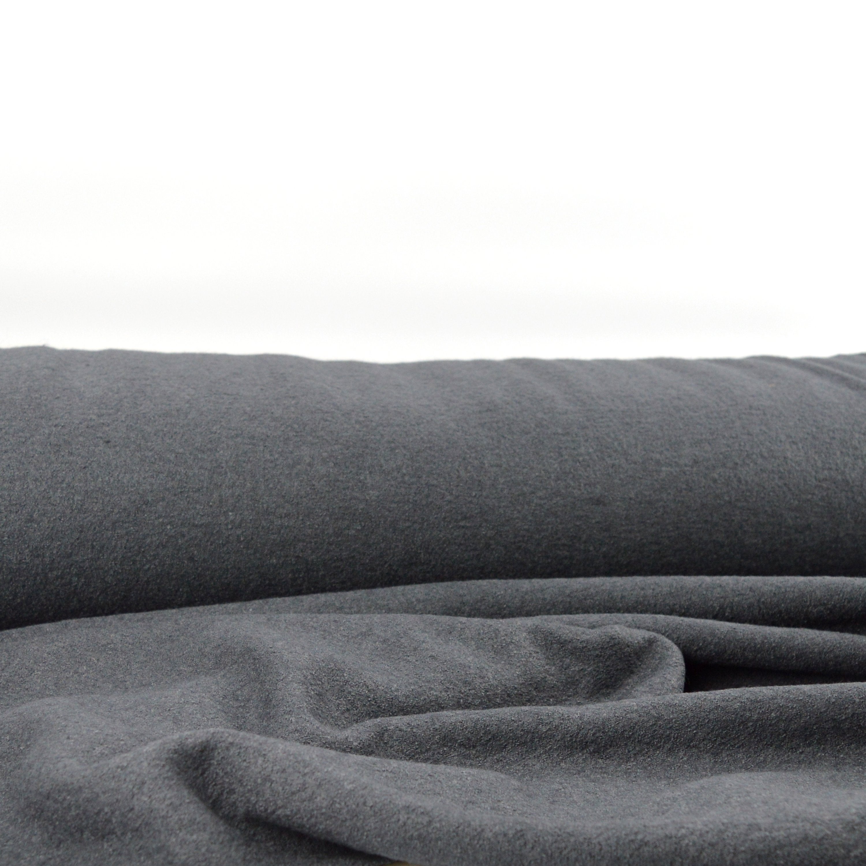 Viskose-Wolle Walkstoff - Dunkelgrau - poshpinks