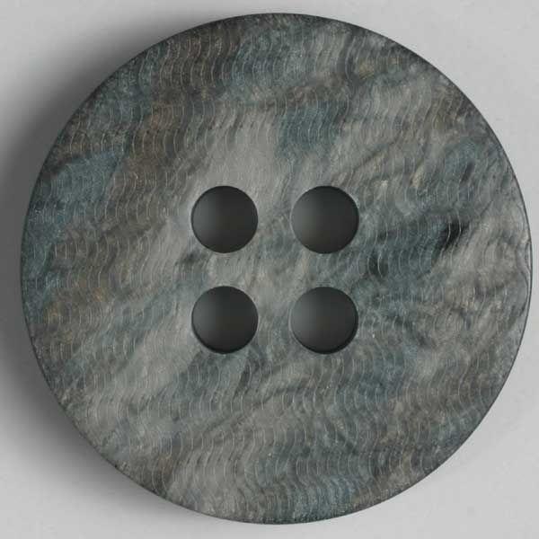 Kunststoffknopf Mit Marmorierten Wellen - 20mm - Grau - poshpinks