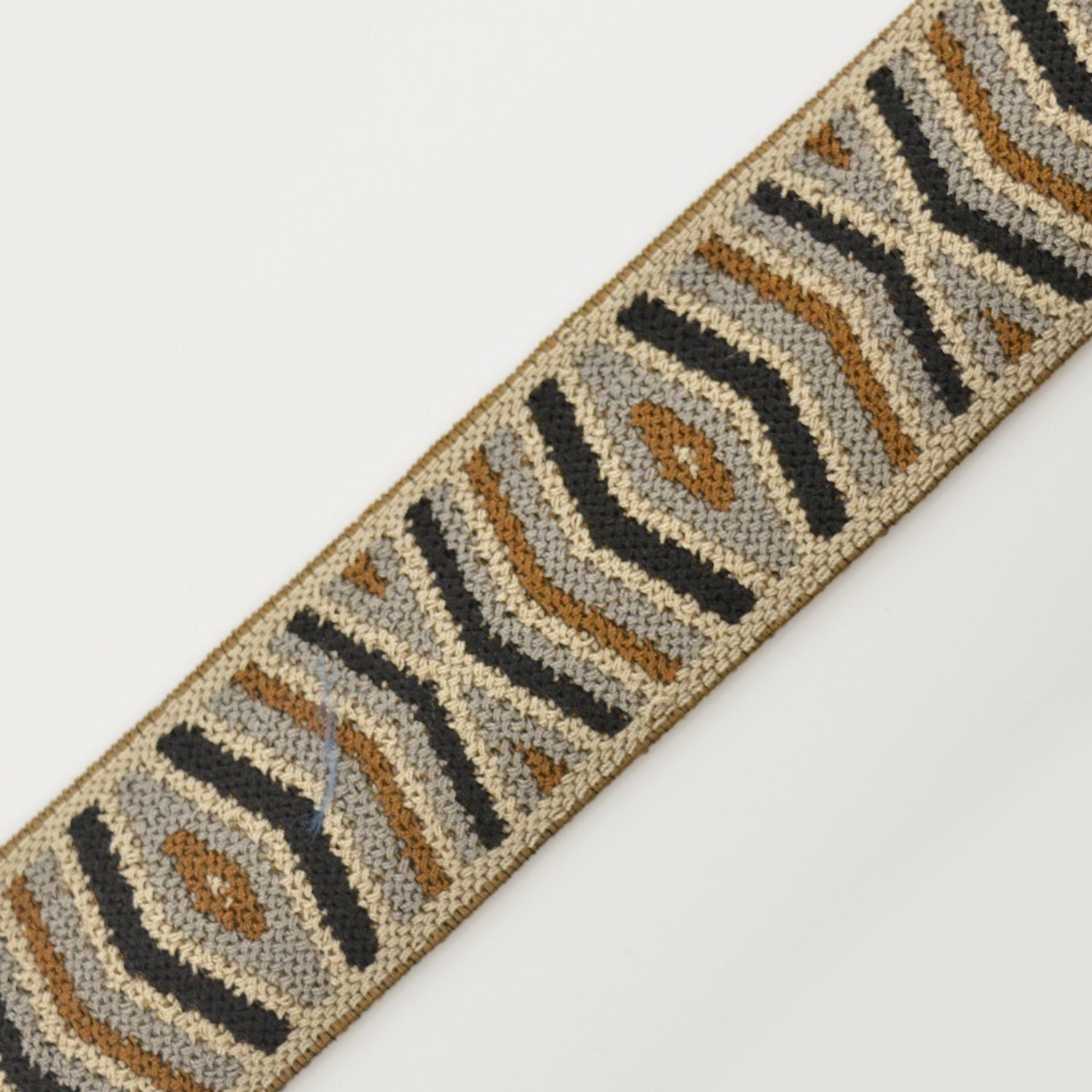 Jacquard Gummiband - Ethnic Arrows - Hellgrau/Beige - 4cm - poshpinks