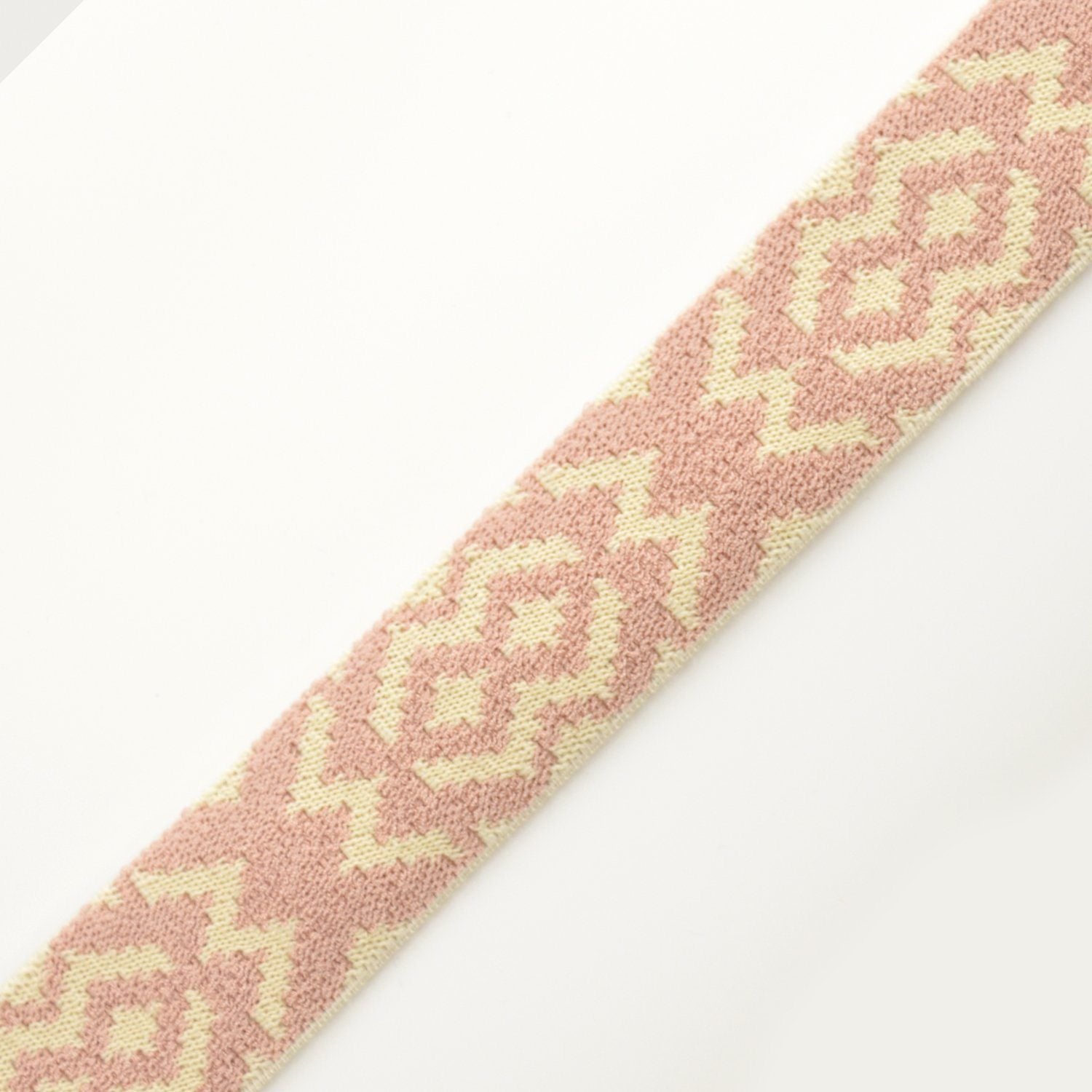 Jacquard Gummiband - Ethnic Rhombus - Altrosa - 3cm - poshpinks