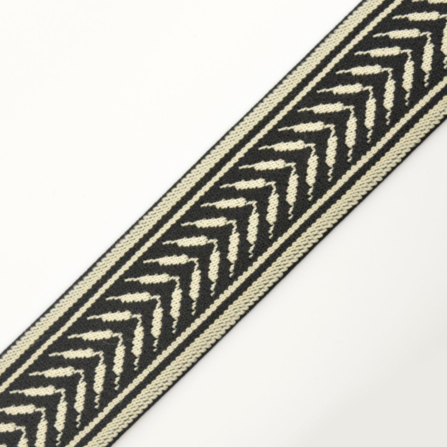 Jacquard Gummiband - Schwarz - 4cm - poshpinks