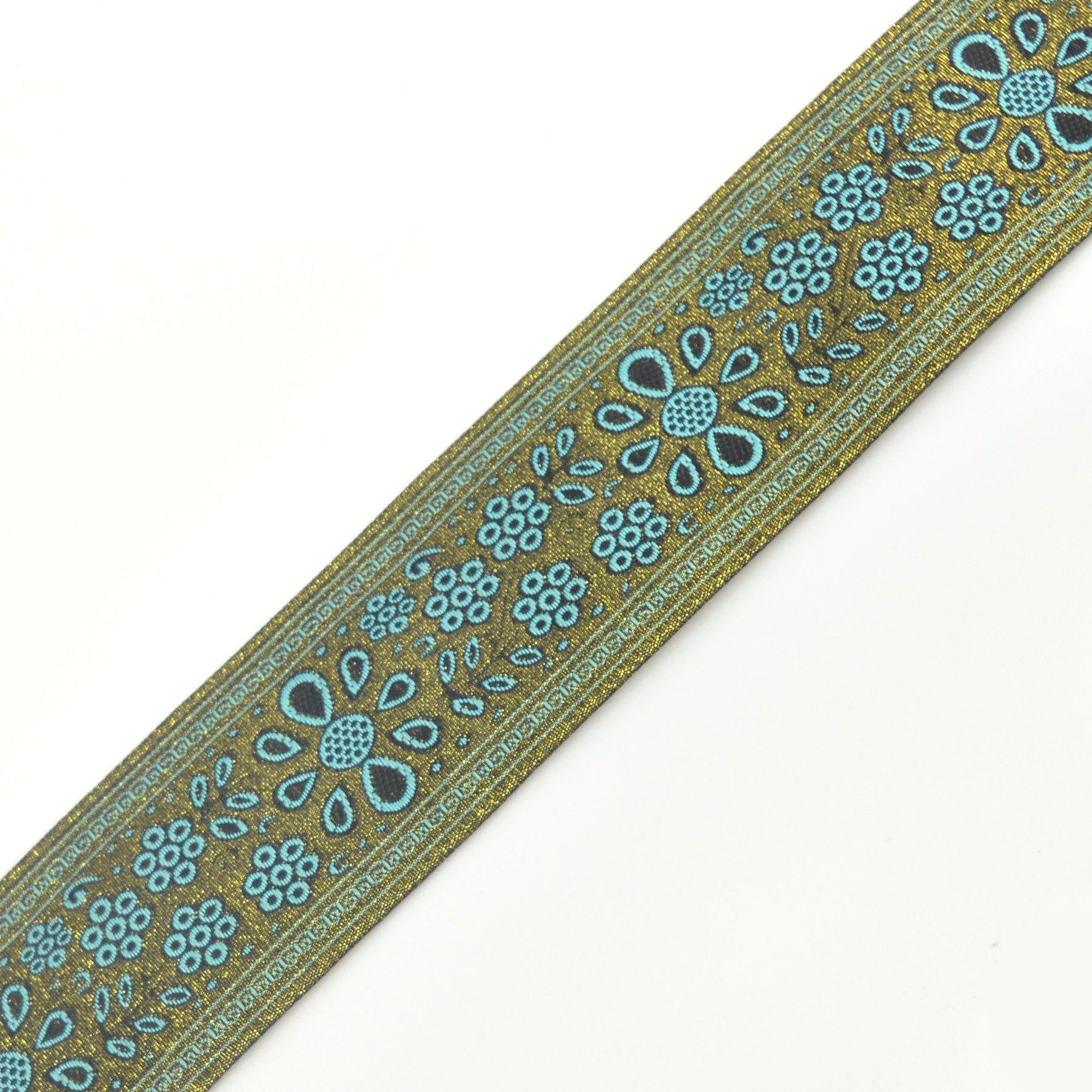 Jacquard Band - Gold / Türkis - poshpinks