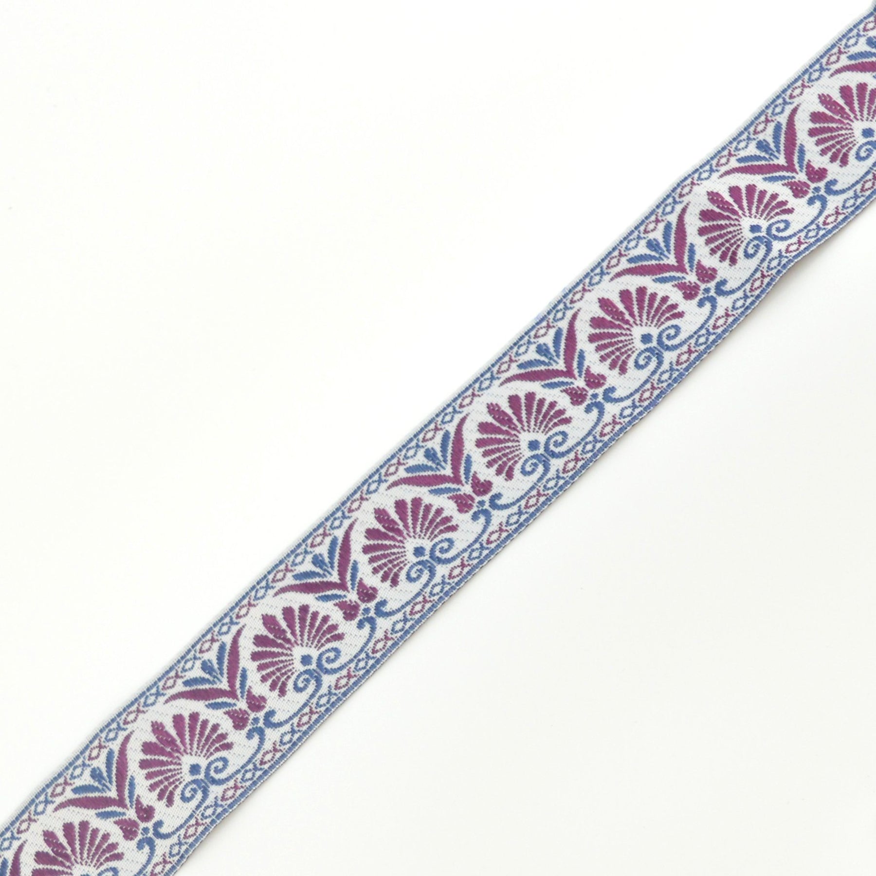 Jacquard Band - Weiß / Brombeer - poshpinks