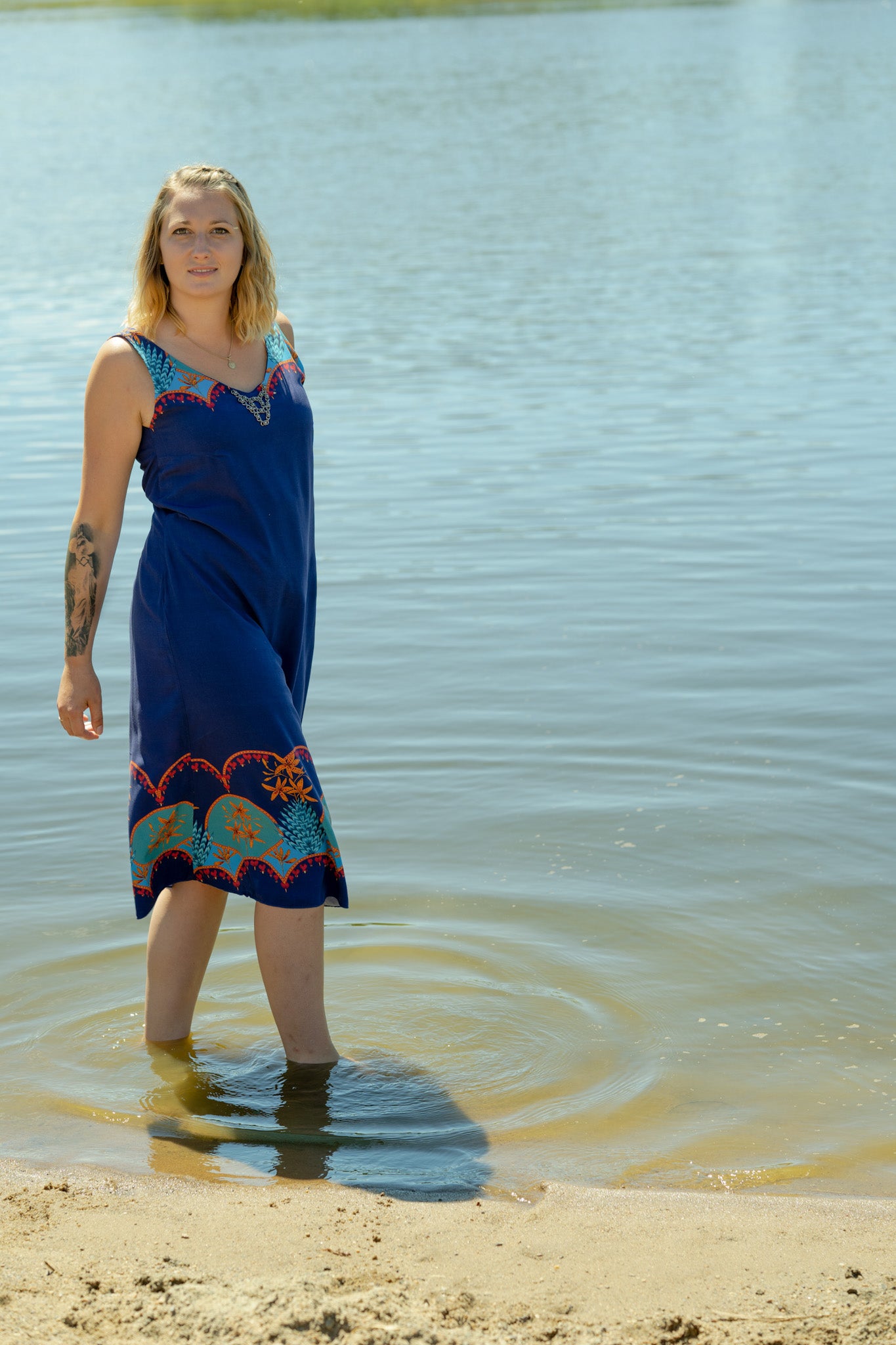 Viskose Lilly - Summer Blue by leni lupin Rapport poshpinks