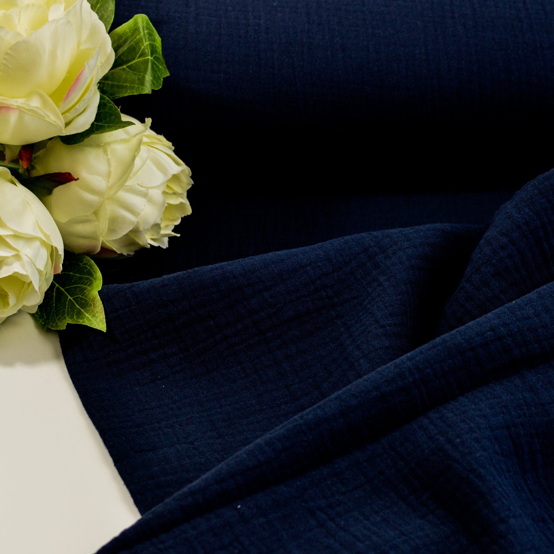 Musselin - Navy - Dunkelblau Fabric poshpinks