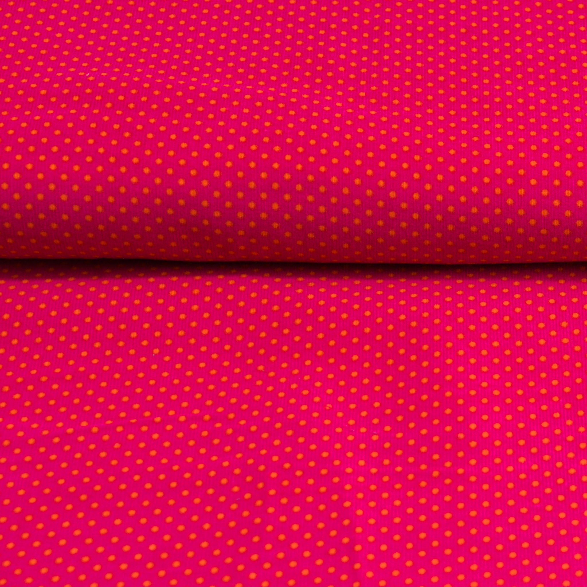 Cord - pink mit Punkten / Dots Fabric poshpinks