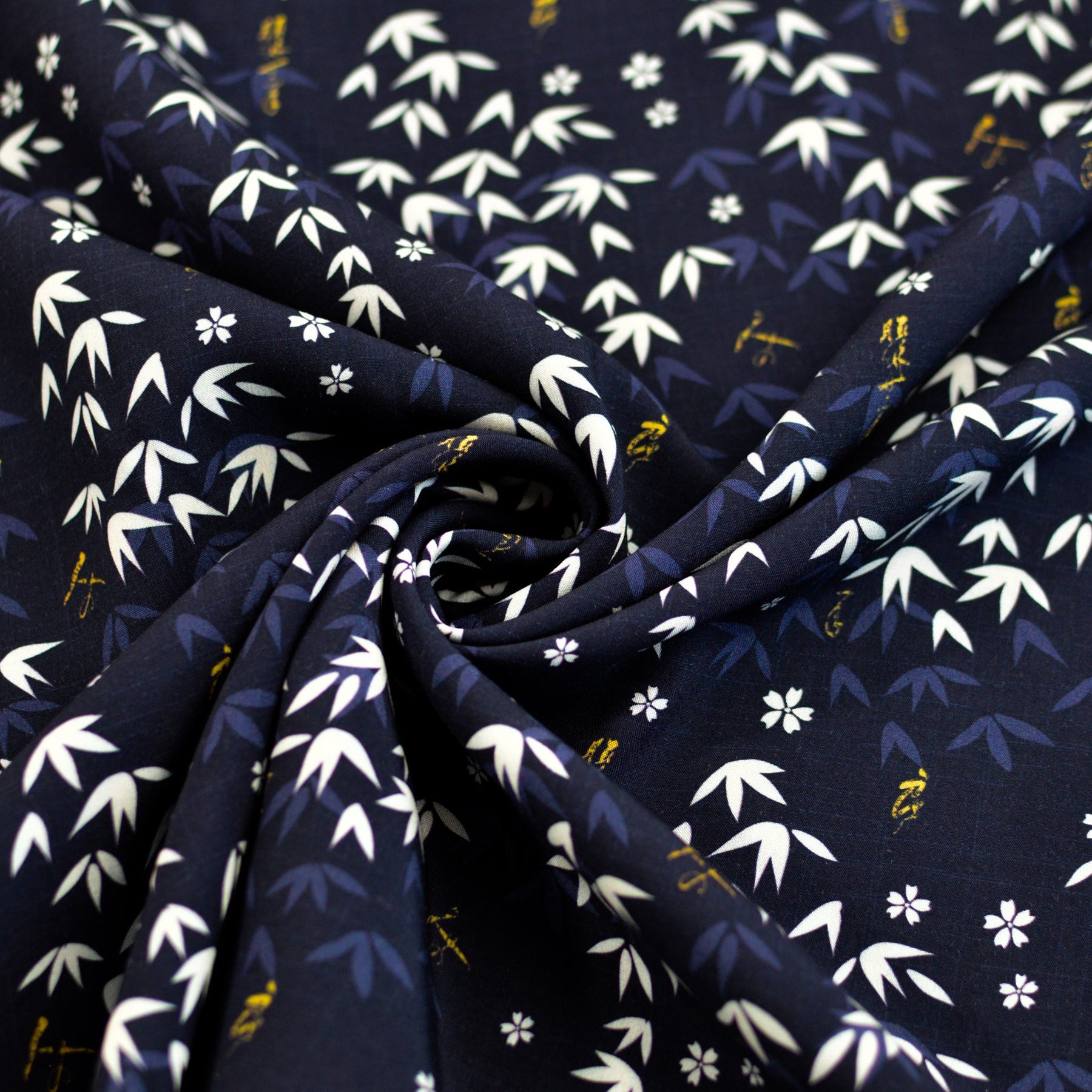Viskose - Maki - navy Fabric poshpinks