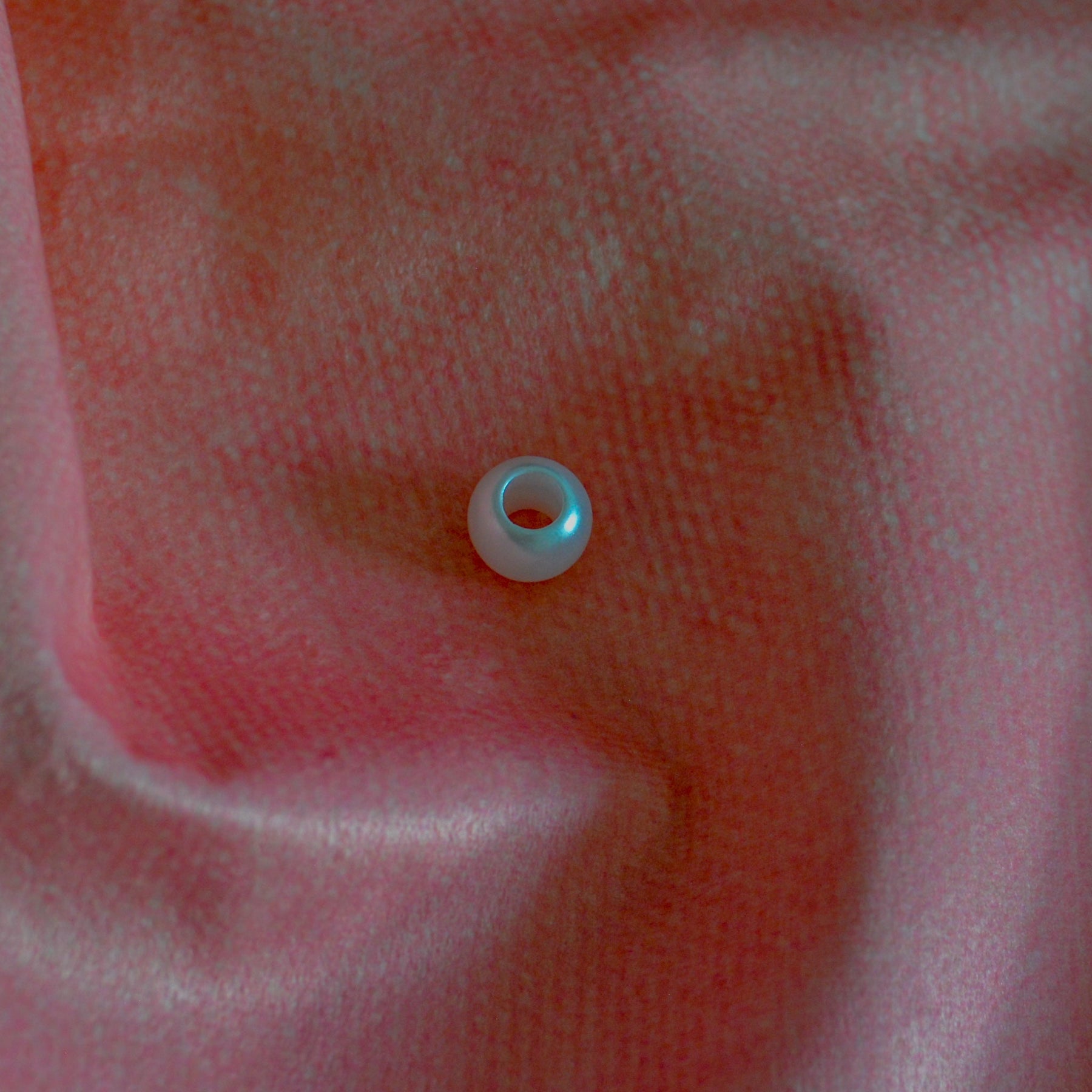 Großlochperlen 14x11 mm perlmutt weiß leicht glänzend Pearls poshpinks