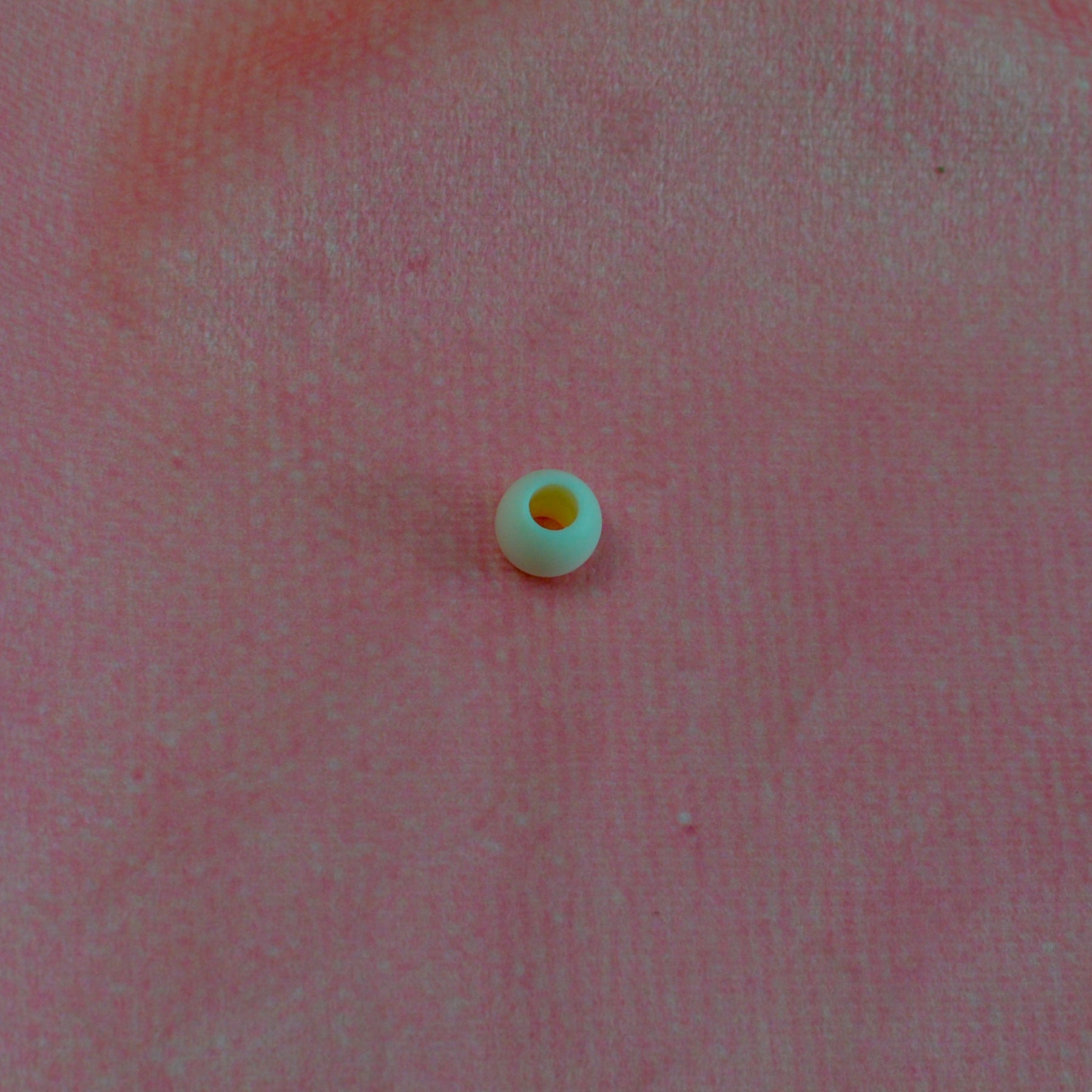Großlochperlen 10x12 mm matt creme weiß Pearls poshpinks