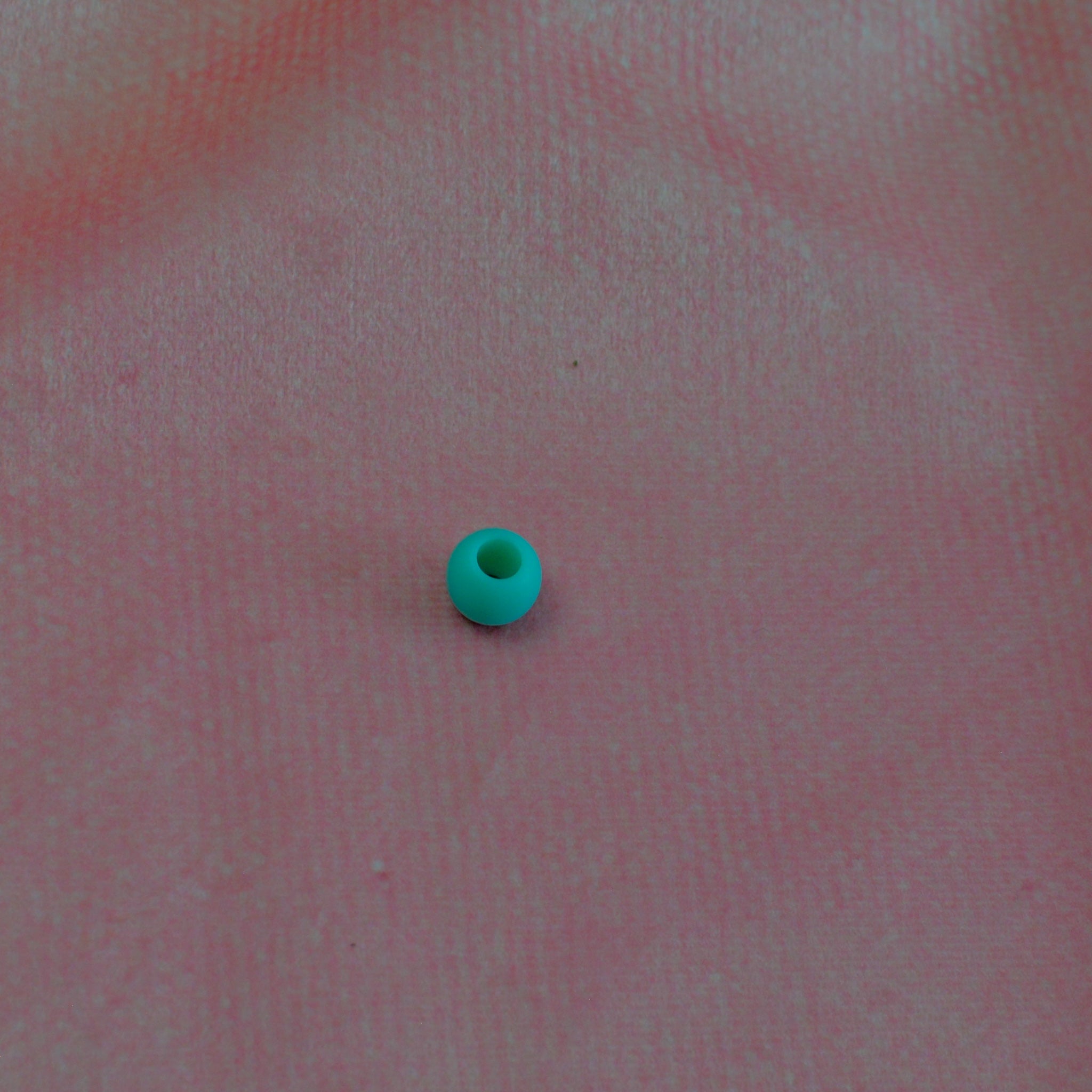 Großlochperlen 10x12 mm matt türkis Pearls poshpinks