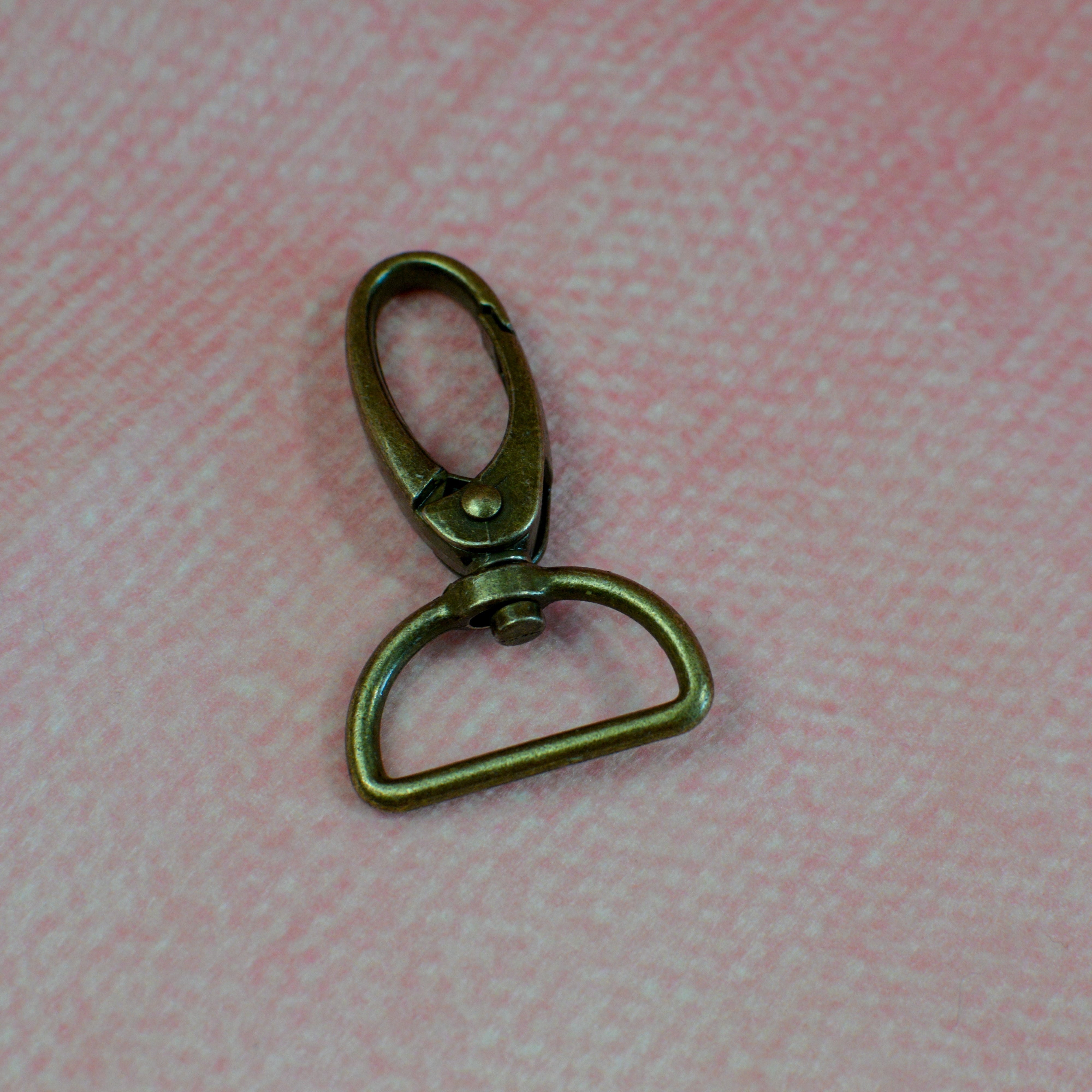 Karabinerhaken 25 mm altmessing Stück poshpinks
