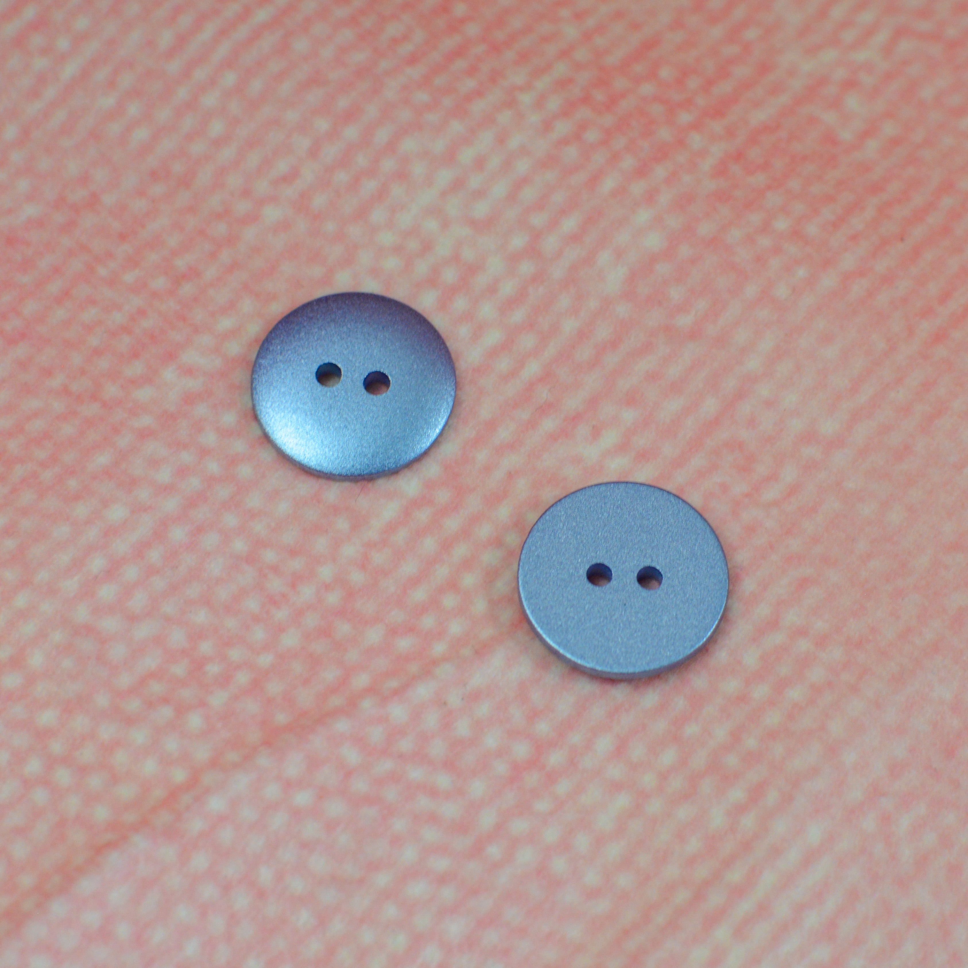 Kunststoffknopf - 18mm - Hellblau metallic Knopf poshpinks