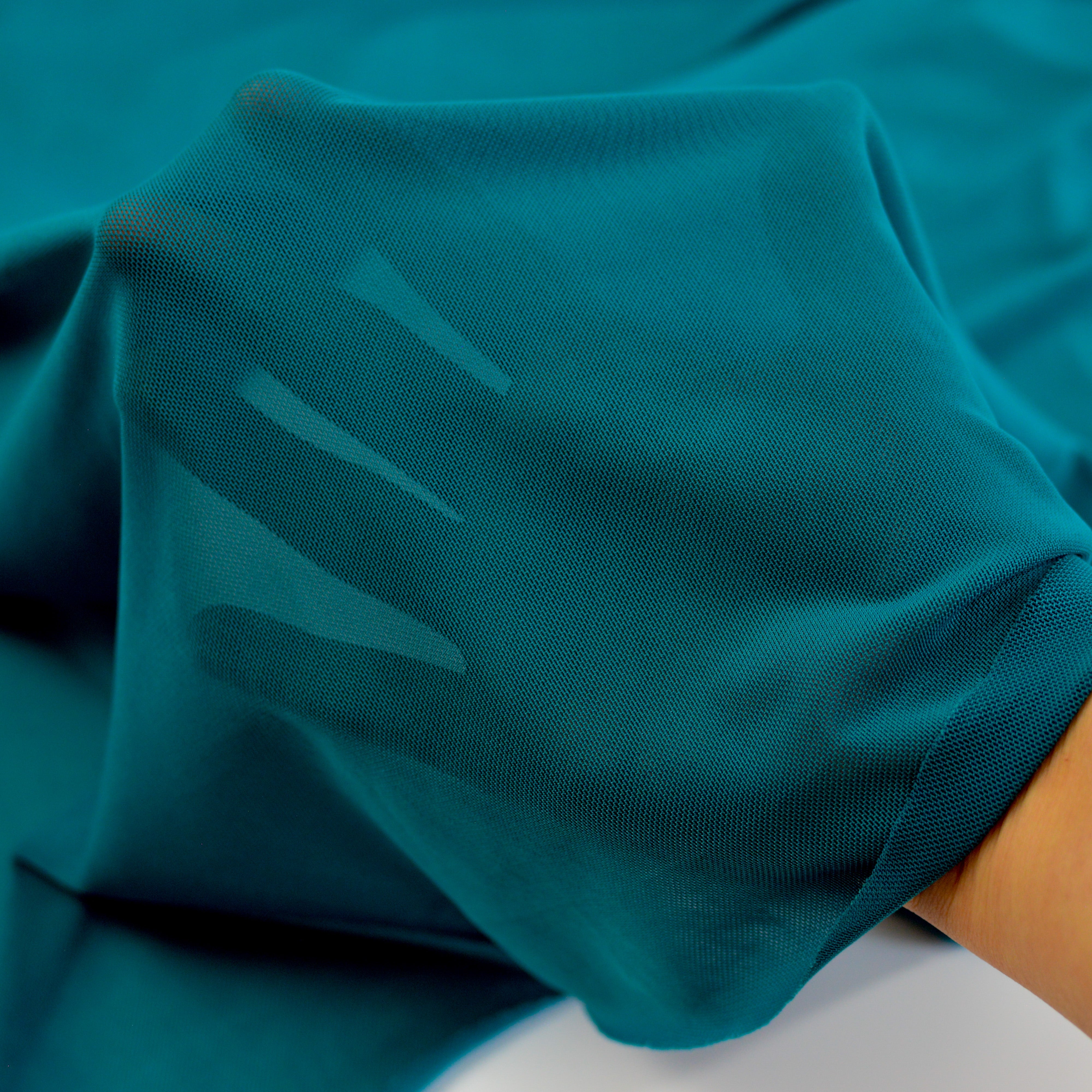 Lycra mesh dunkelpetrol Fabric poshpinks