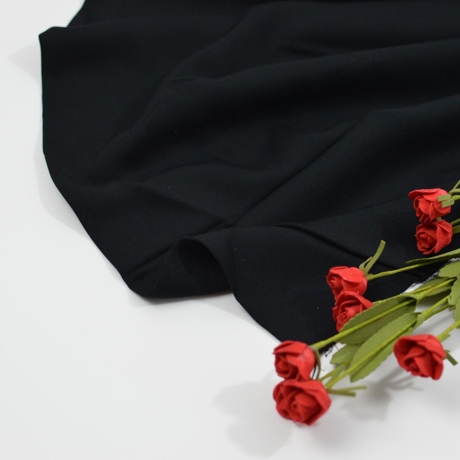 Viskose Twill - schwarz Fabric poshpinks