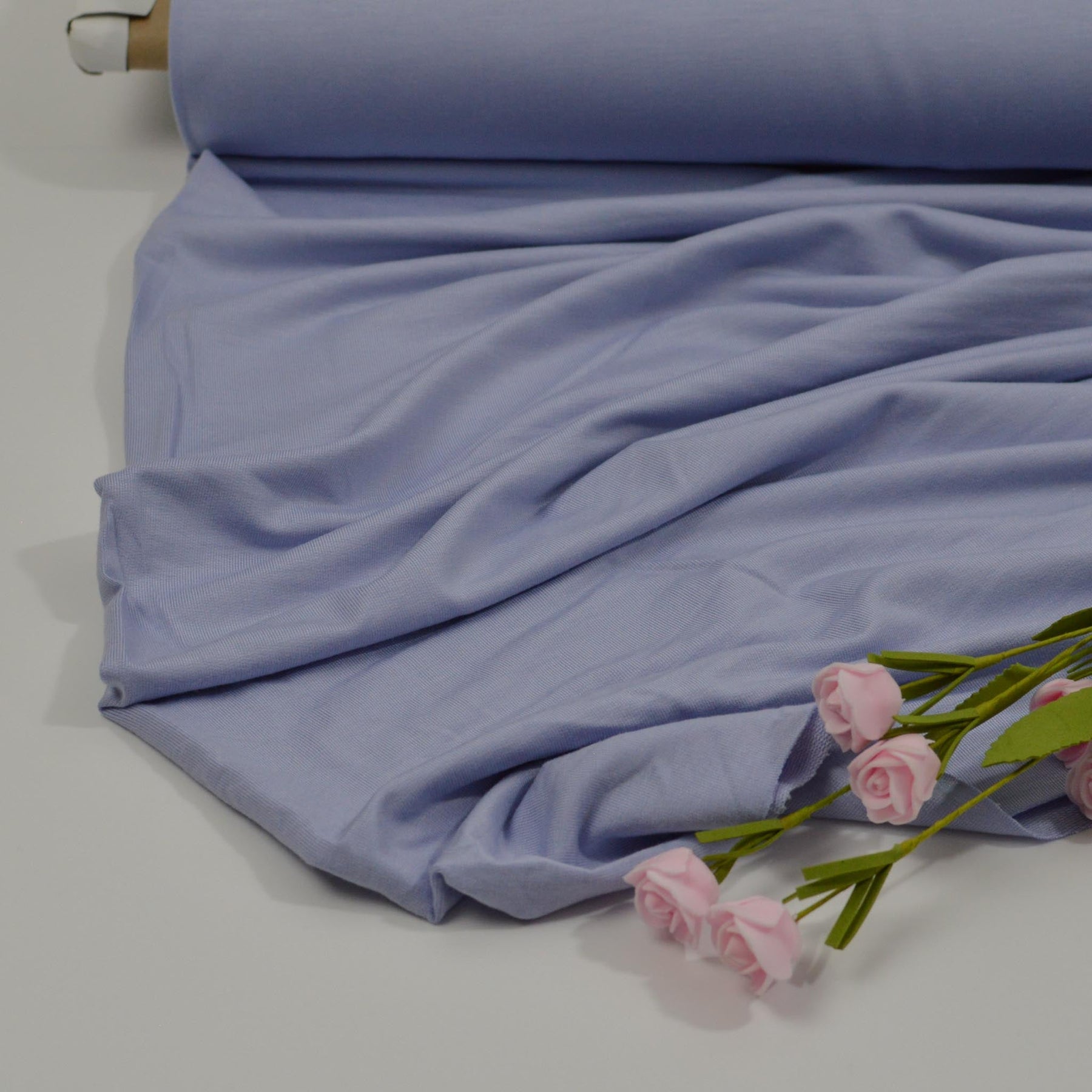 Bambus French Terry - Blue Bell - Fibre Mood Fabric poshpinks