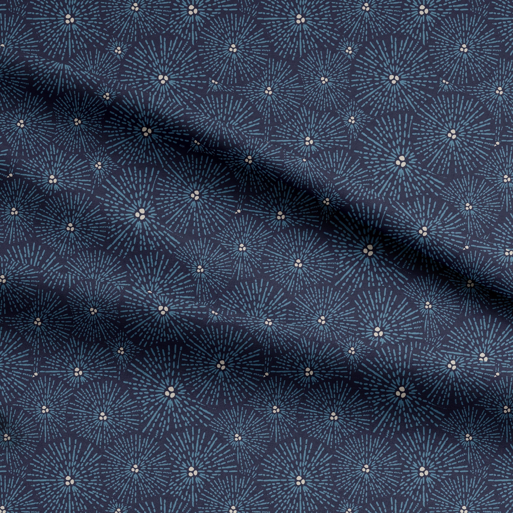 Vorbestellung Viskose - Maki - Circles - navy Fabric poshpinks