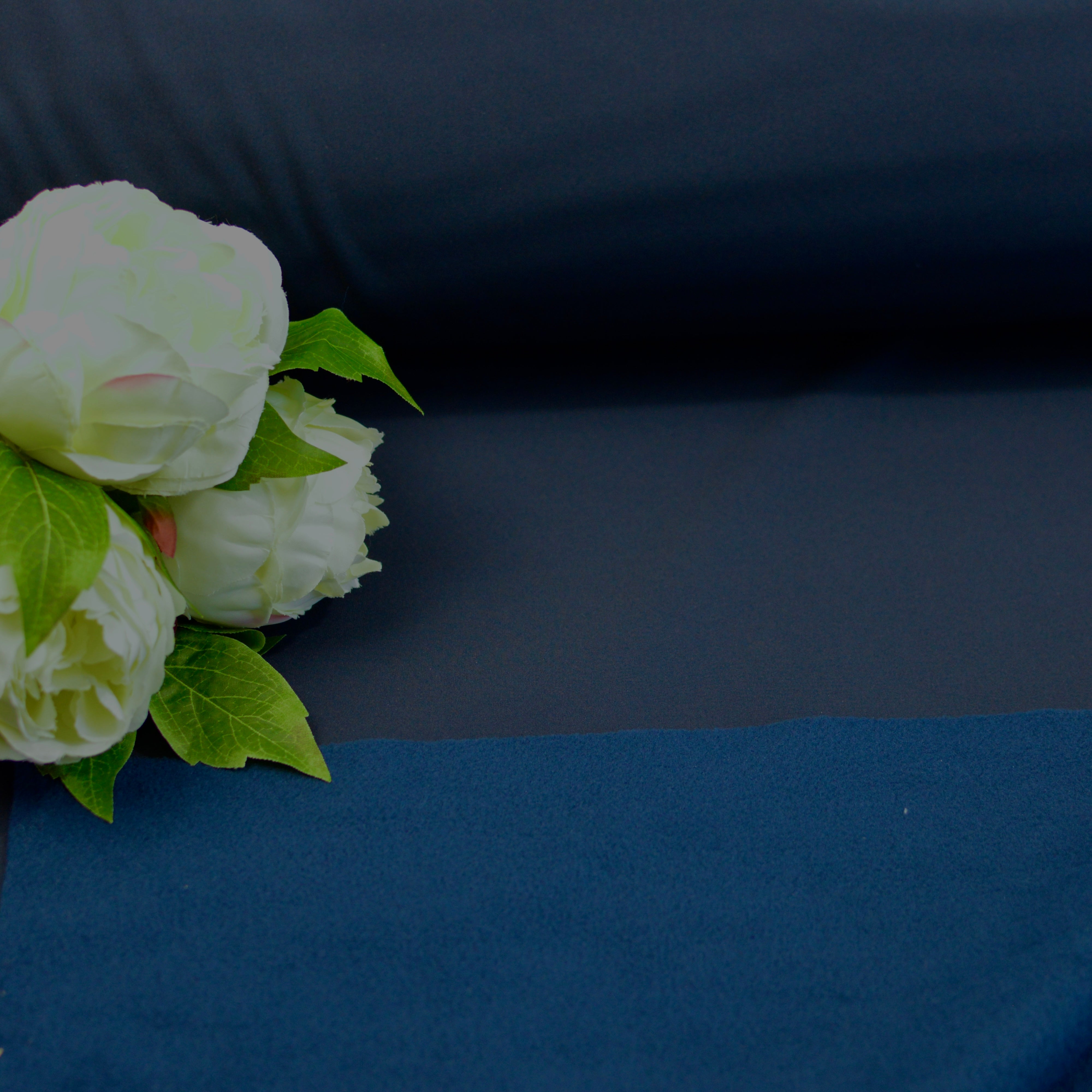 Softshell - marine blau Fabric poshpinks