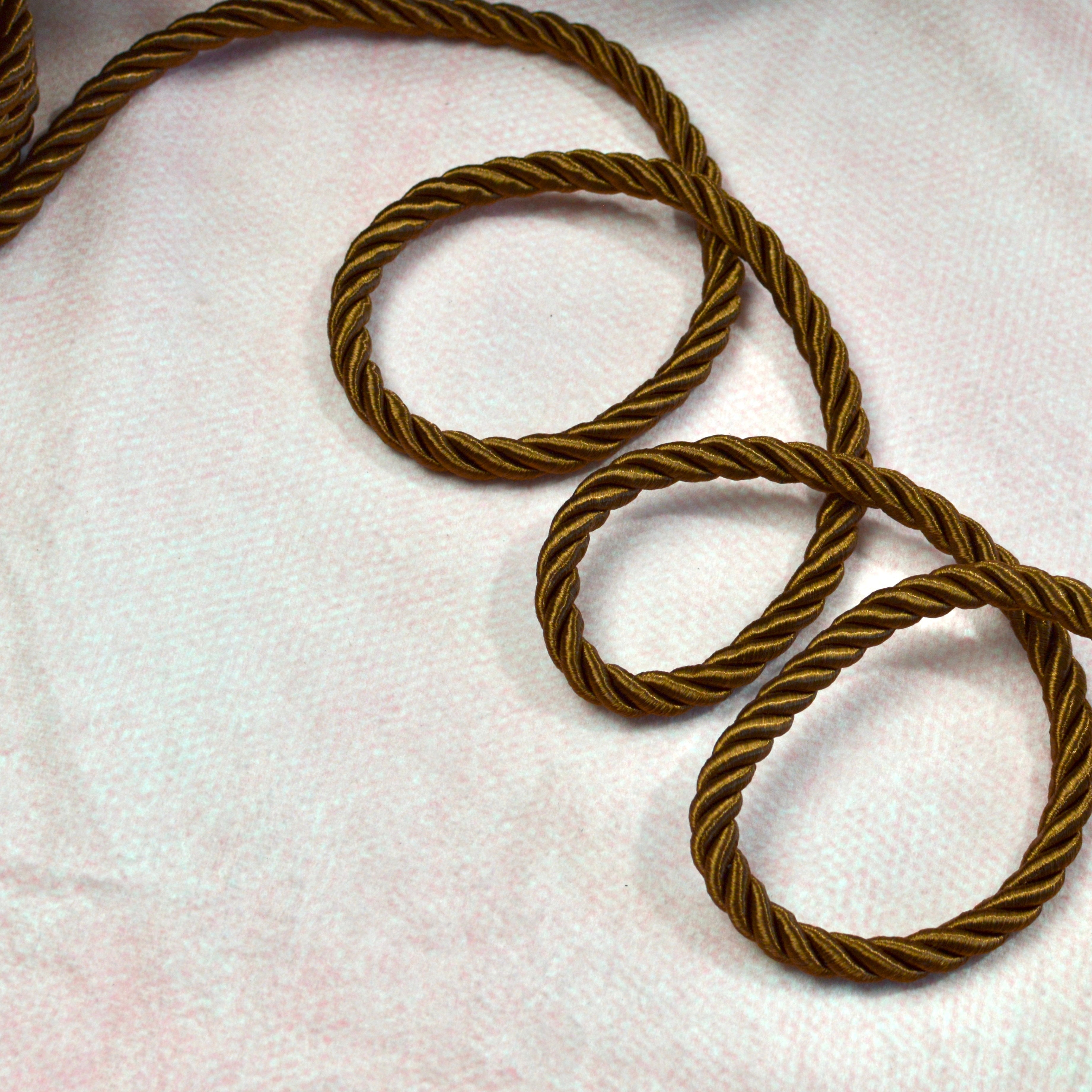 Hoodiekordel 10 mm kaffeebraun glänzend Fabric poshpinks