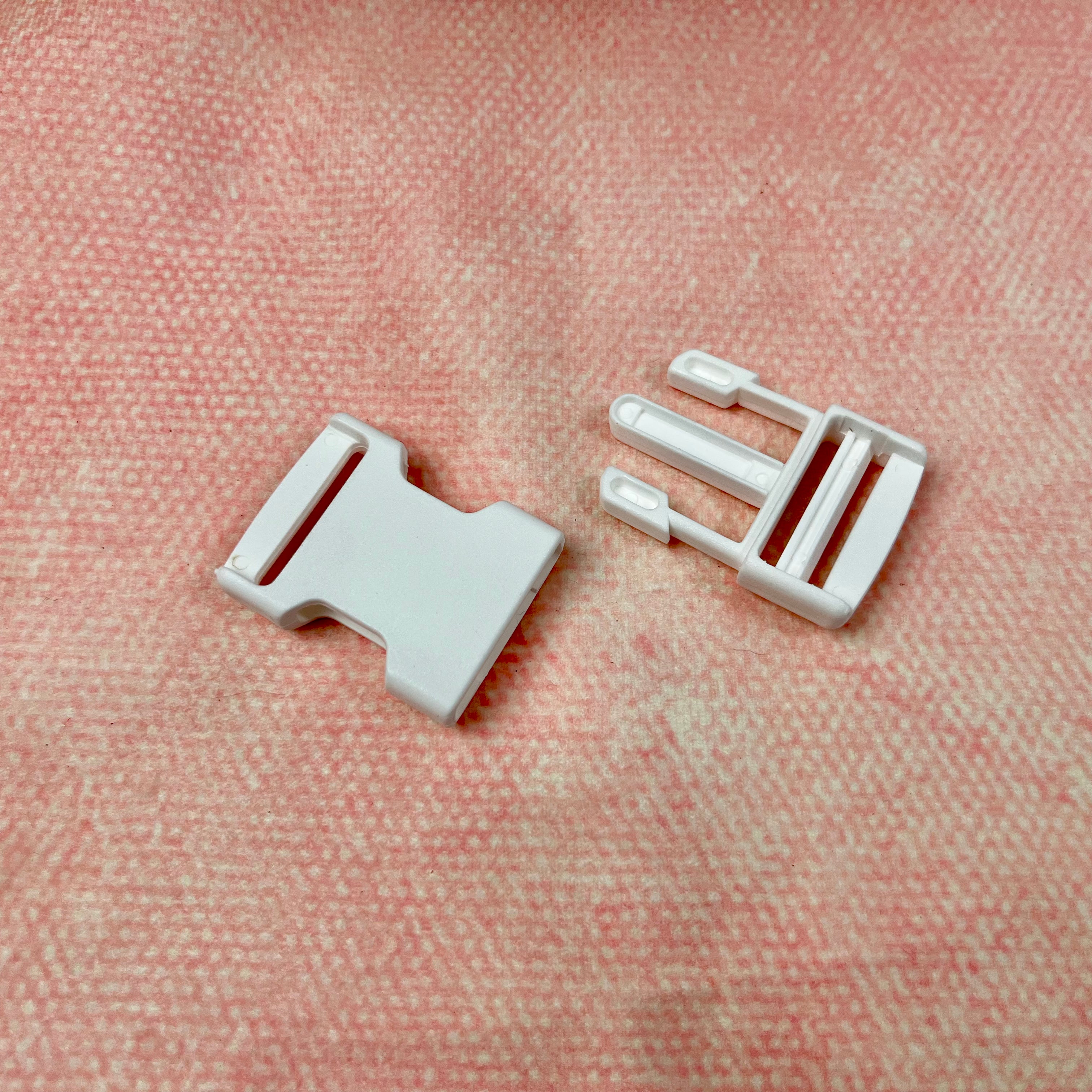 Steckschloss Schnalle Kunststoff weiß 25 mm Stück poshpinks