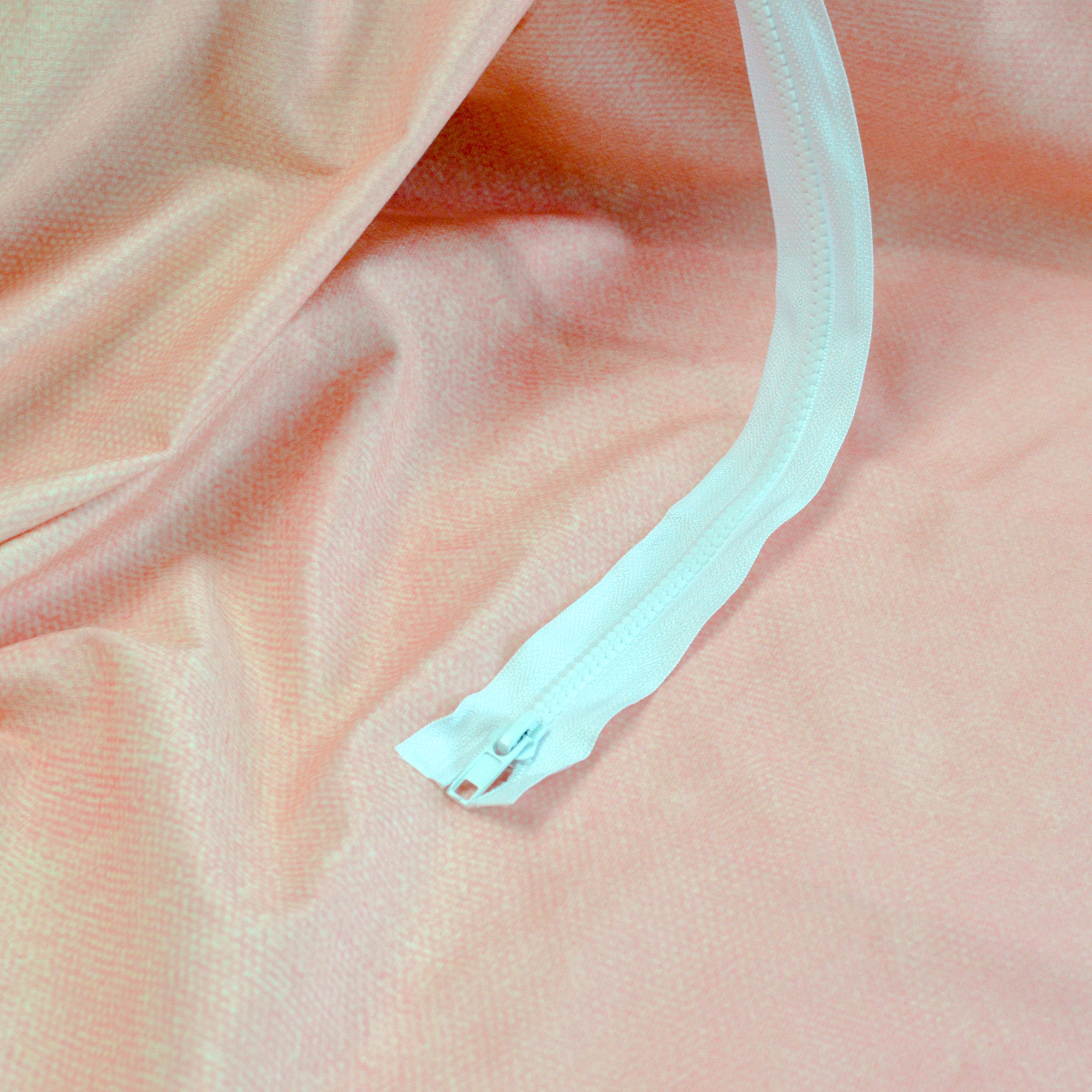 Jacken Reißverschluss 80 cm weiß Stück poshpinks