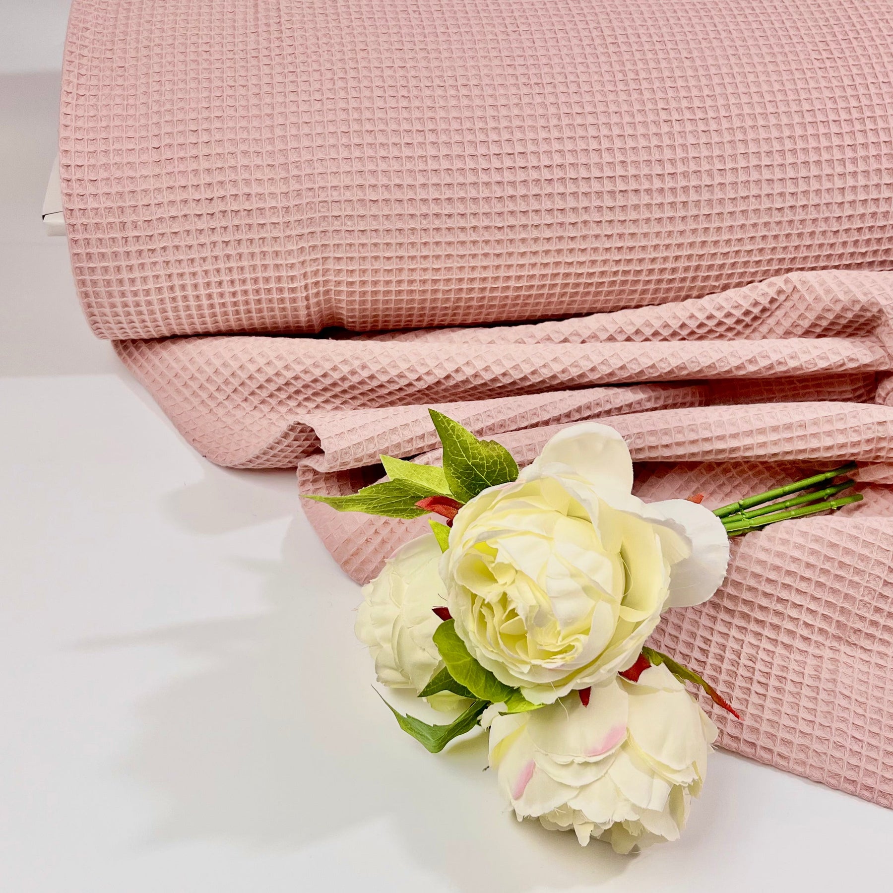 Waffelstoff altrosa Fabric poshpinks